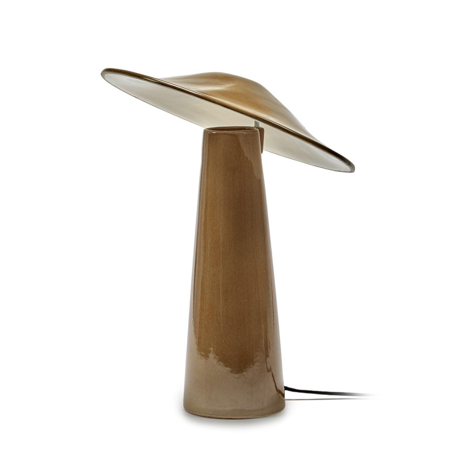OCHER CÉZANNE LED-bordlampe, gul, steingods, høyde 40 cm – Serax
