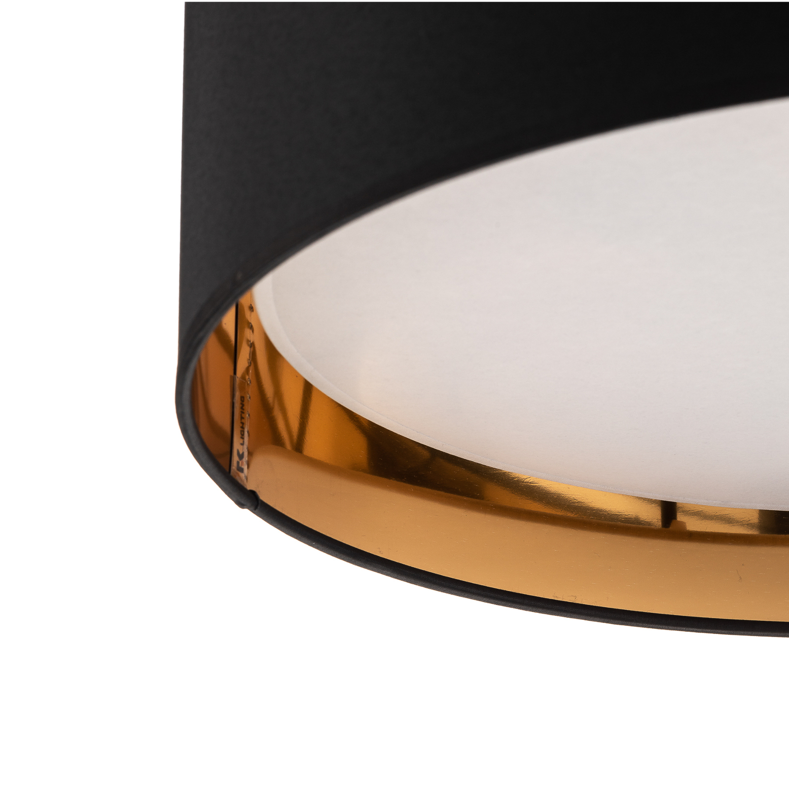 Stropní svítidlo Bilbao, černá/zlatá, Ø 45 cm