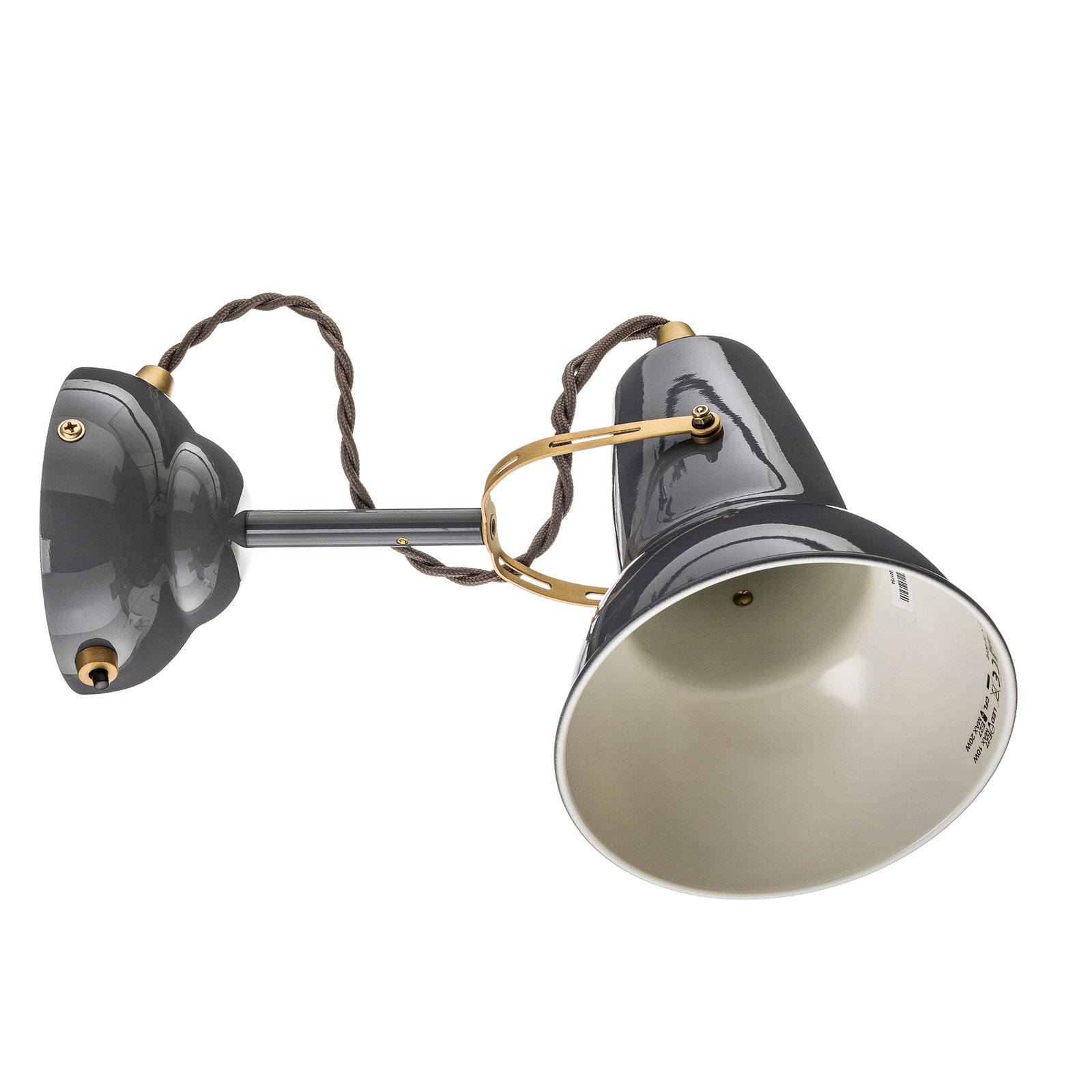Original 1227 Brass Vegglampe Elephant Grey - Anglepoise