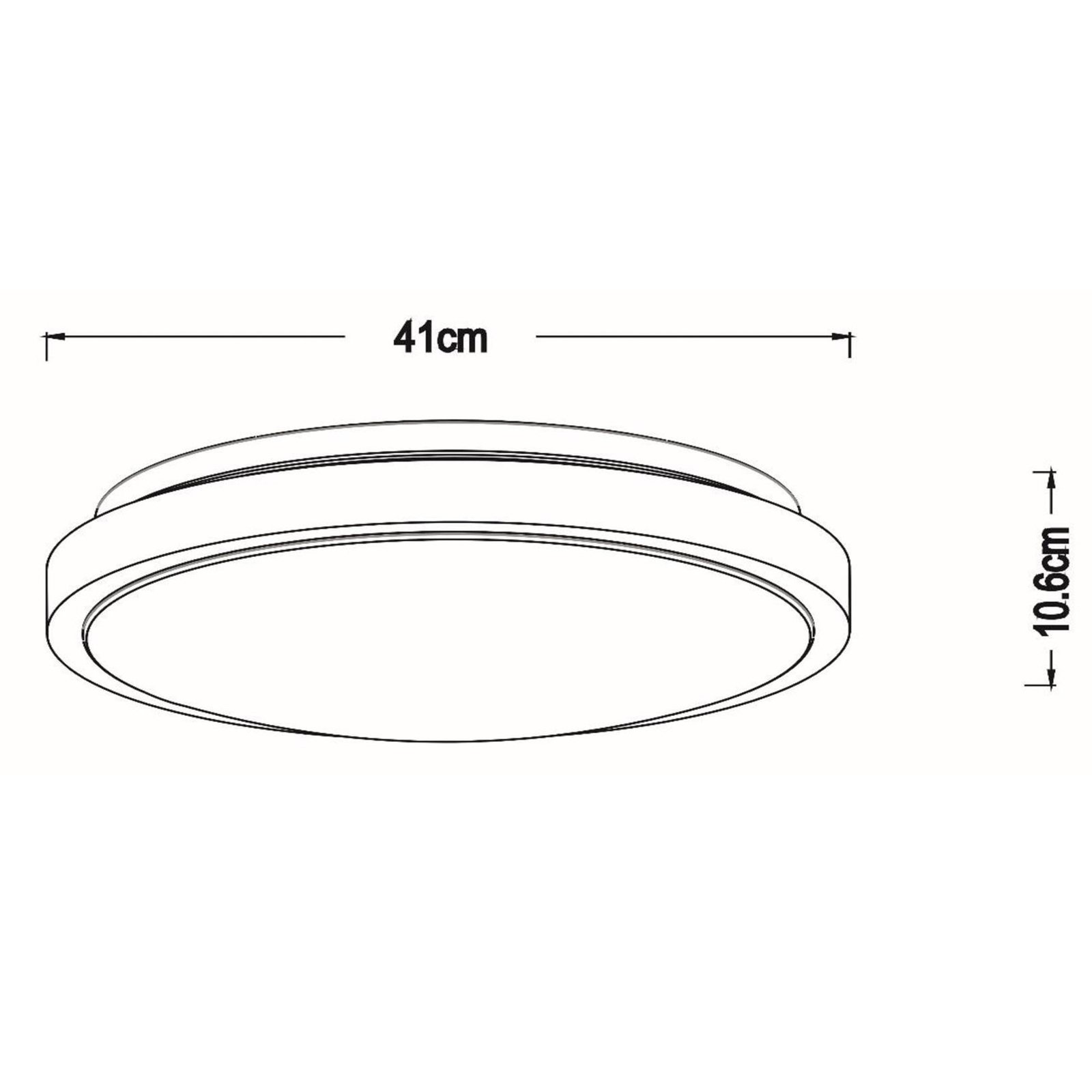 Plafonnier LED Dasher, blanc, Ø 41 cm, 2700 K, IP44