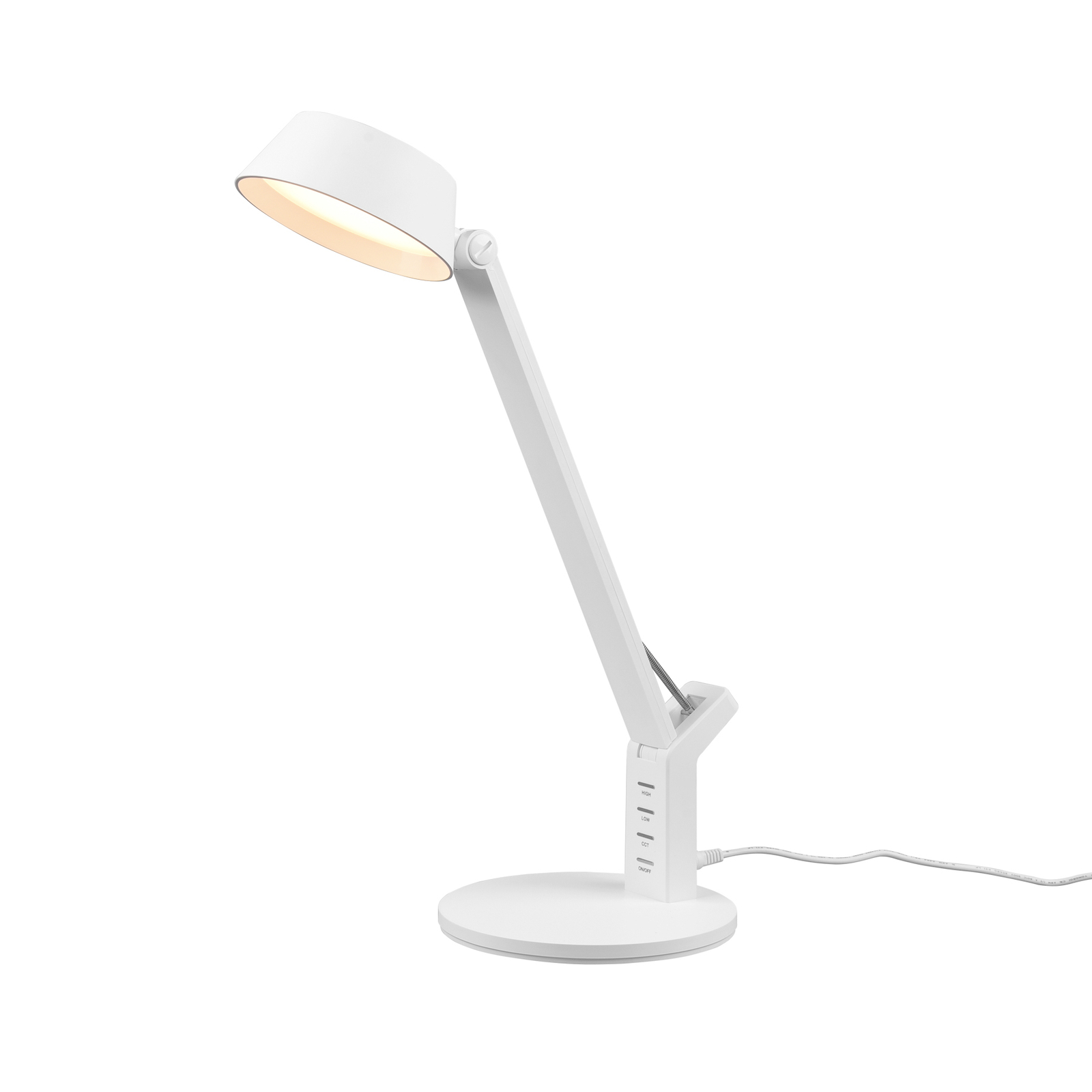 LED stolní lampa Ava s funkcí stmívání, bílá