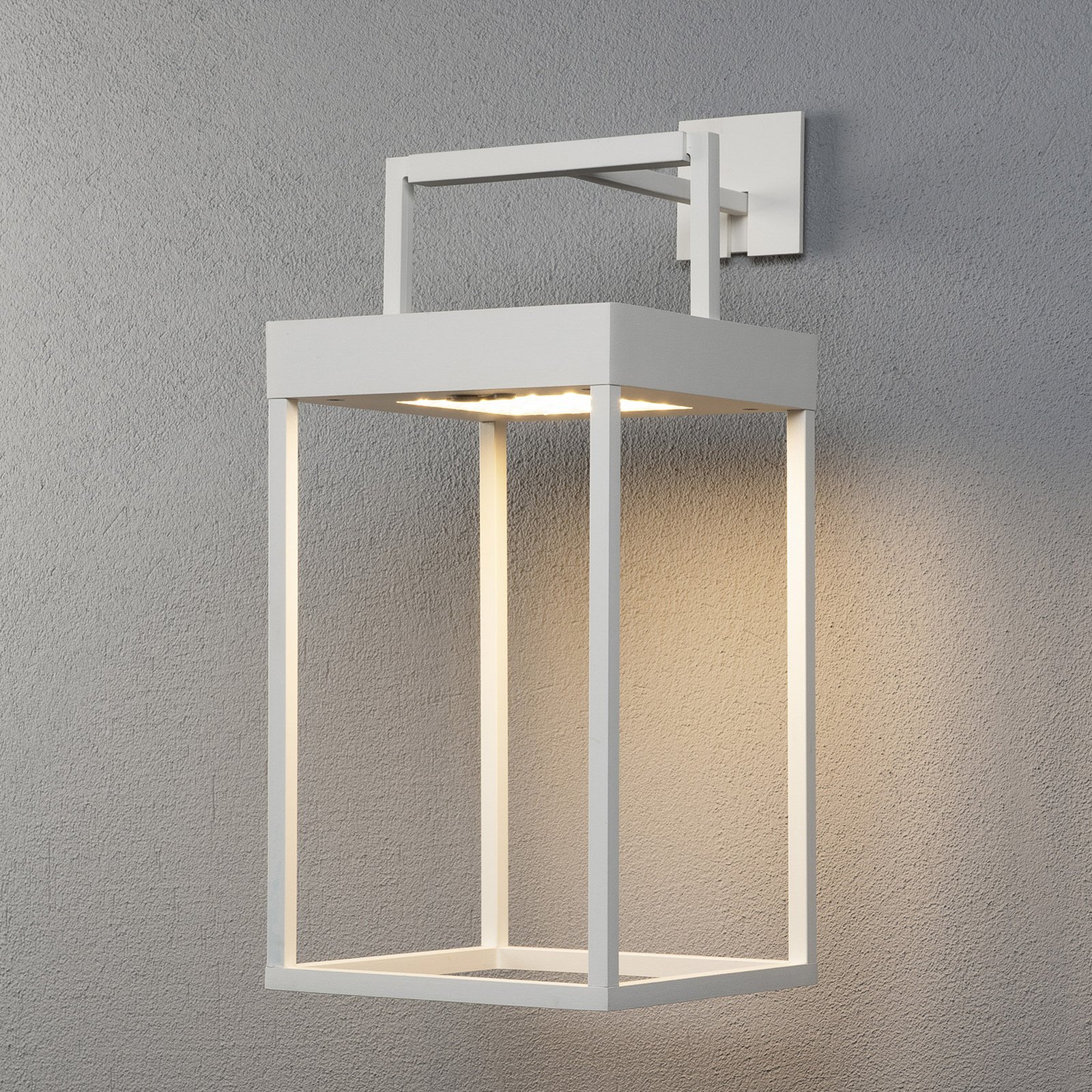 Lanterne solaire LED Portofino, mur/table, blanche