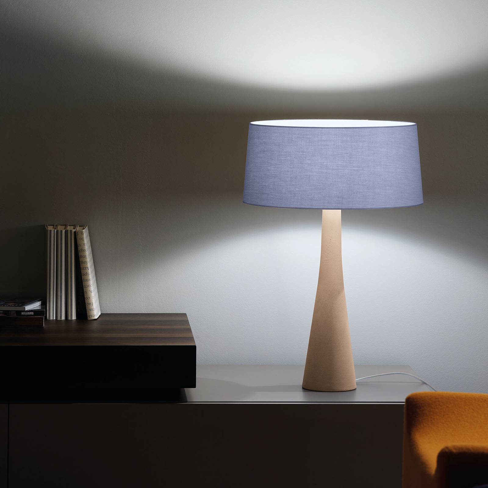 E-shop Modo Luce Aura stolná lampa béžová/modrá
