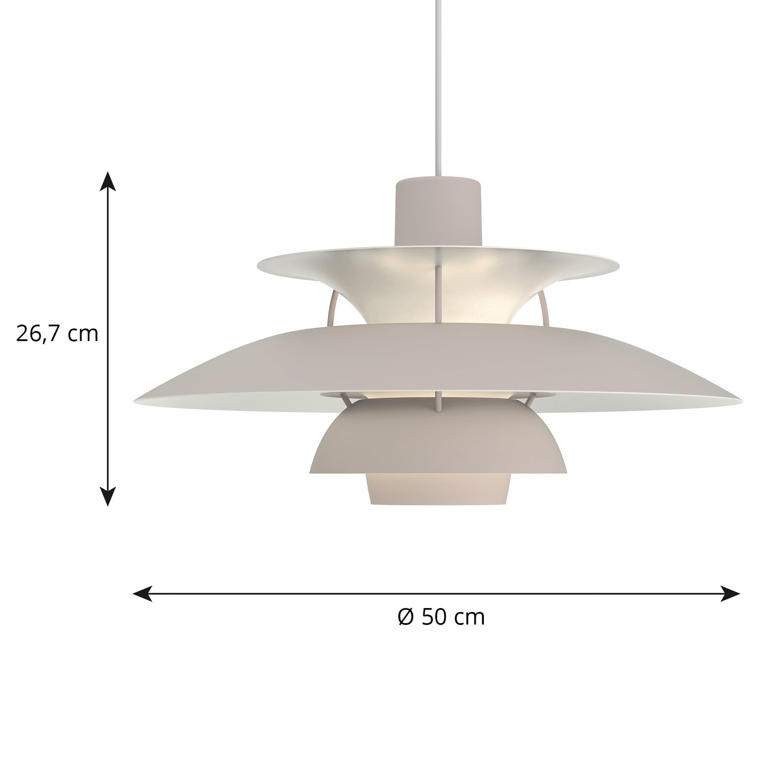 Louis Poulsen PH 5 svietidlo monochromatická sivá Louis Poulsen PH 5 svietidlo monochromatická sivá
