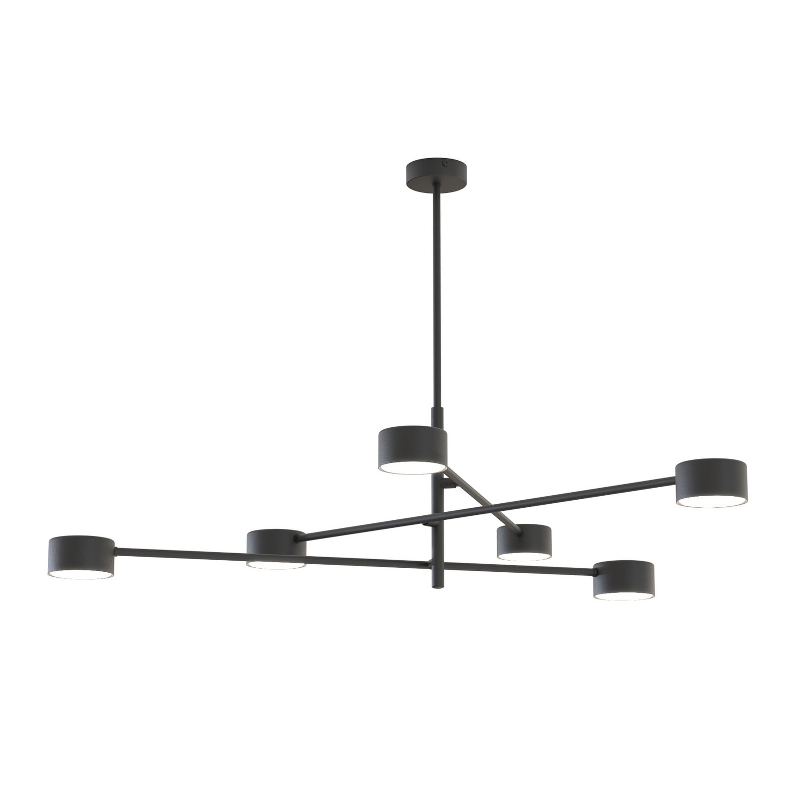 Pendellampe Natsu, Länge 84 cm, Metall, 6-flg.
