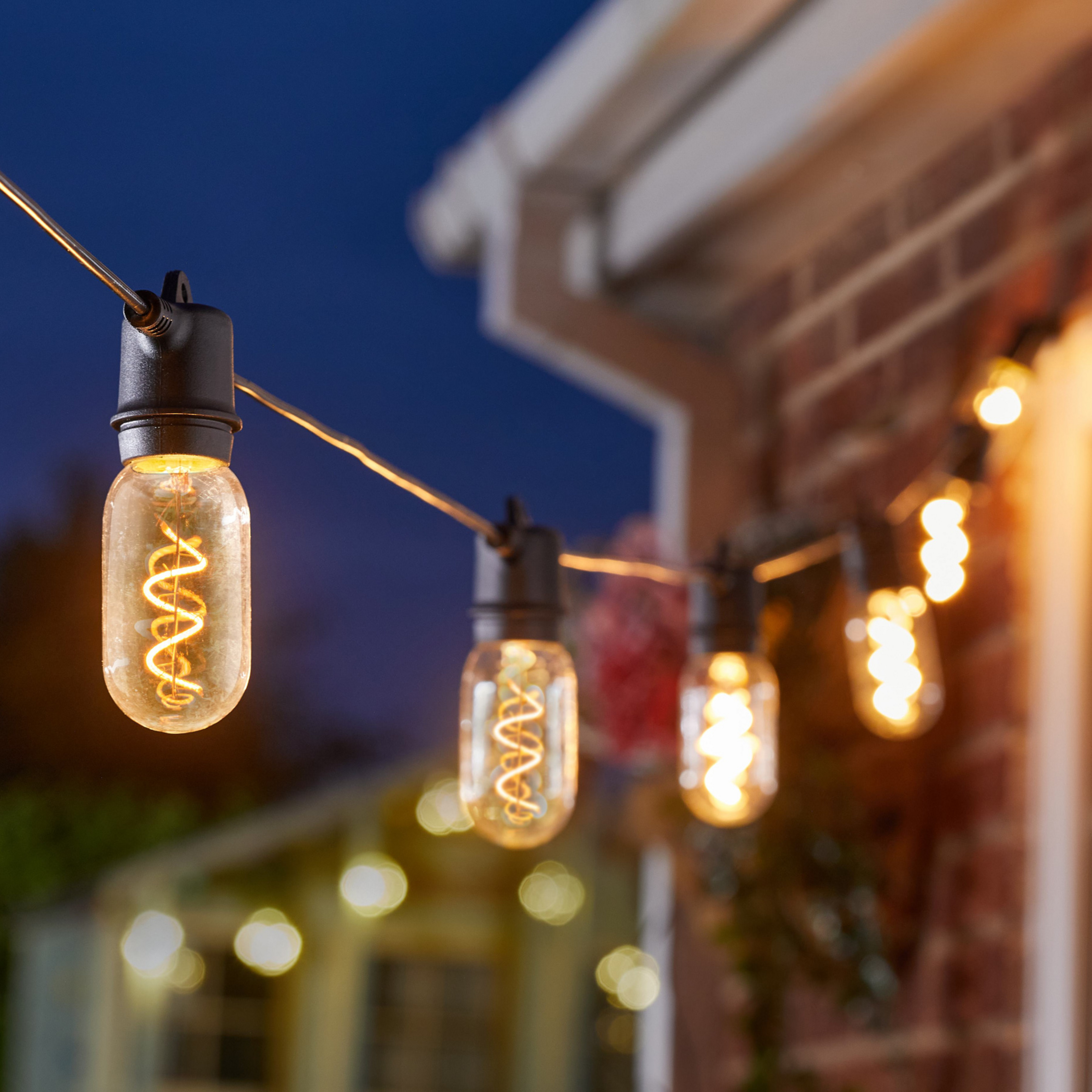 LED solární světelná řetěz Vintage 365, 8 žárovek, sklo, IP44