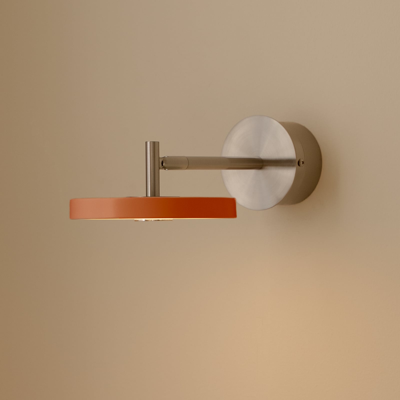 Asteria Short LED-Wandlampe, orange, Stahl, Hardwire - UMAGE