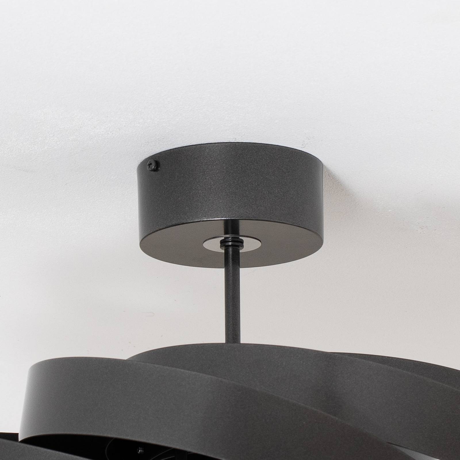 Lampa sufitowa Vento, antracyt, Ø 50 cm