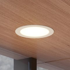 Reflektor wpuszczany LED Prios Rida, biały. Ø 23 cm, 30 W, CCT, IP44