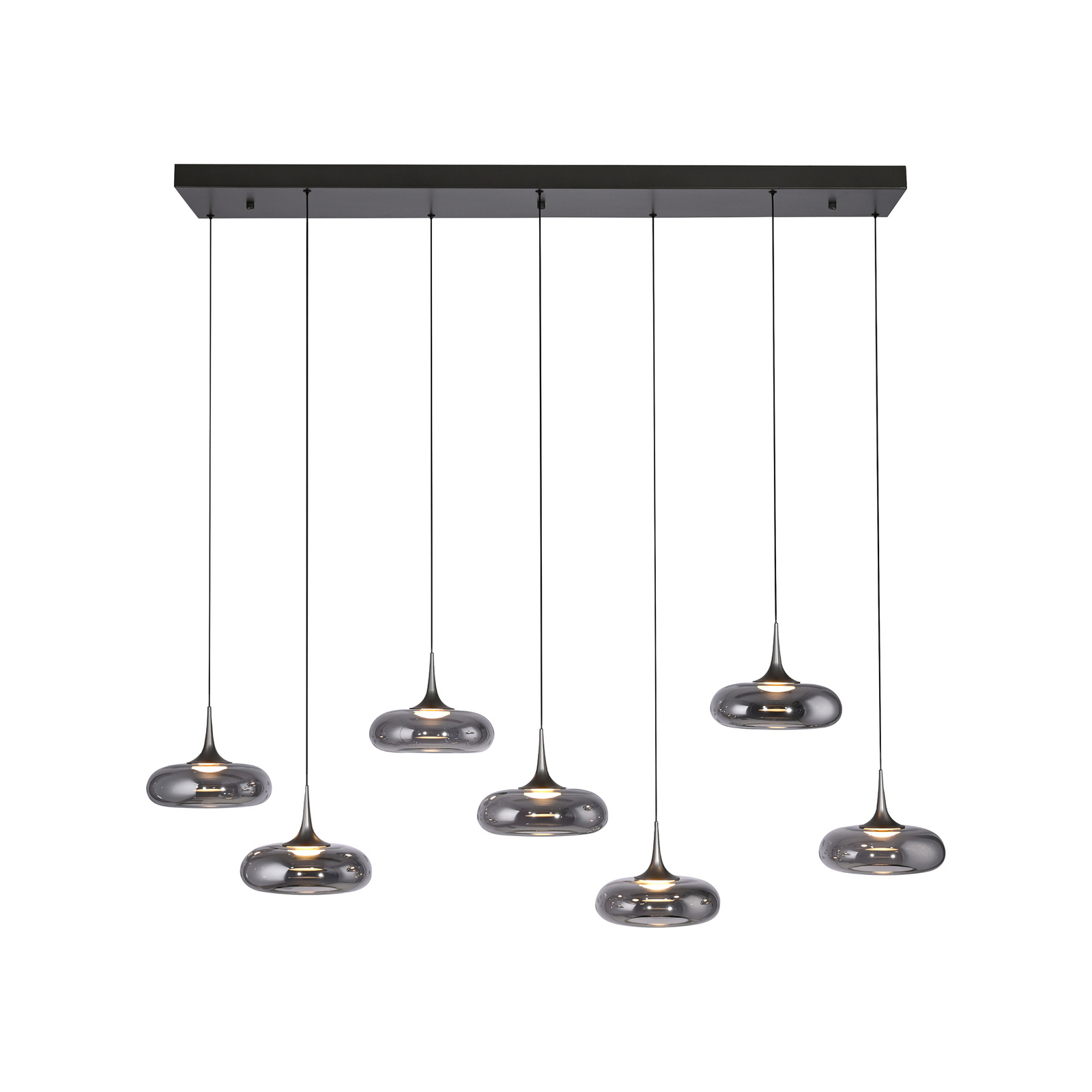 Schöner Wohnen LED-visoka svetilka Posh 7-žarčkov, dimno steklo, 3.000 K Schöner Wohnen LED-visoka svetilka Posh 7-žarčkov, dimno steklo, 3.000 K