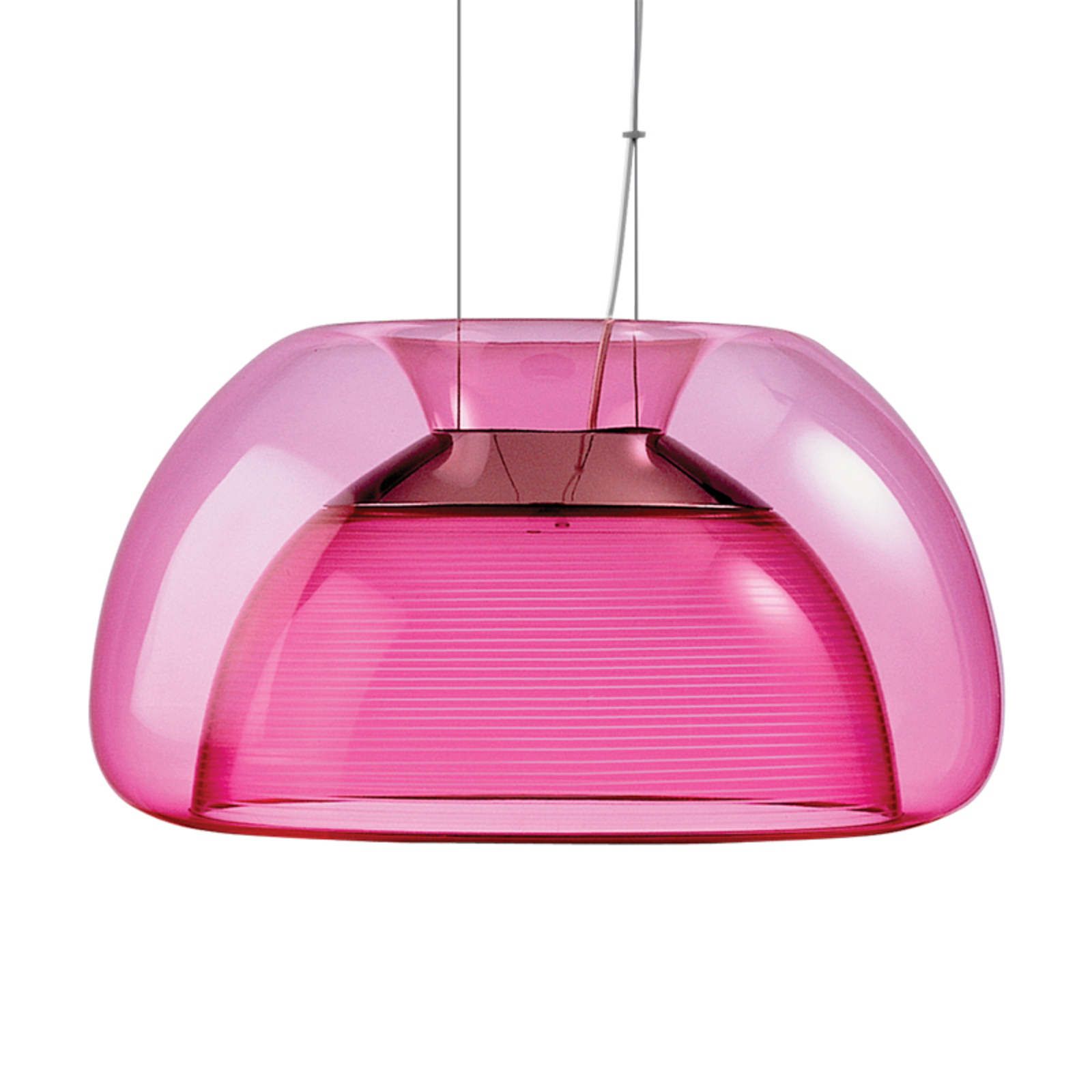Kolorowa lampa wisząca LED Aurelia, różowa