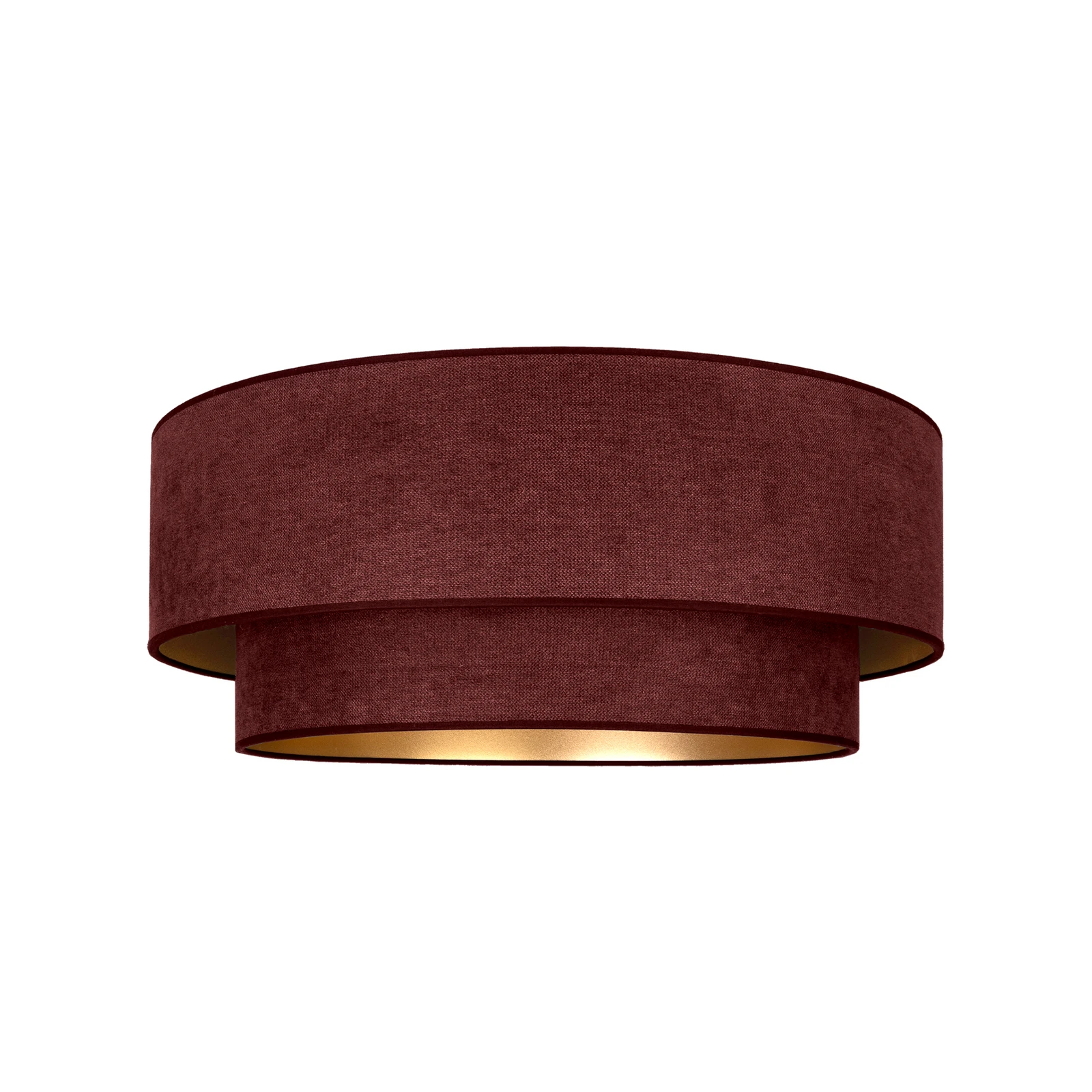 Φωτιστικό οροφής Boho, σκούρο κόκκινο/χρυσό, Ø 60 cm, ύφασμα, E27