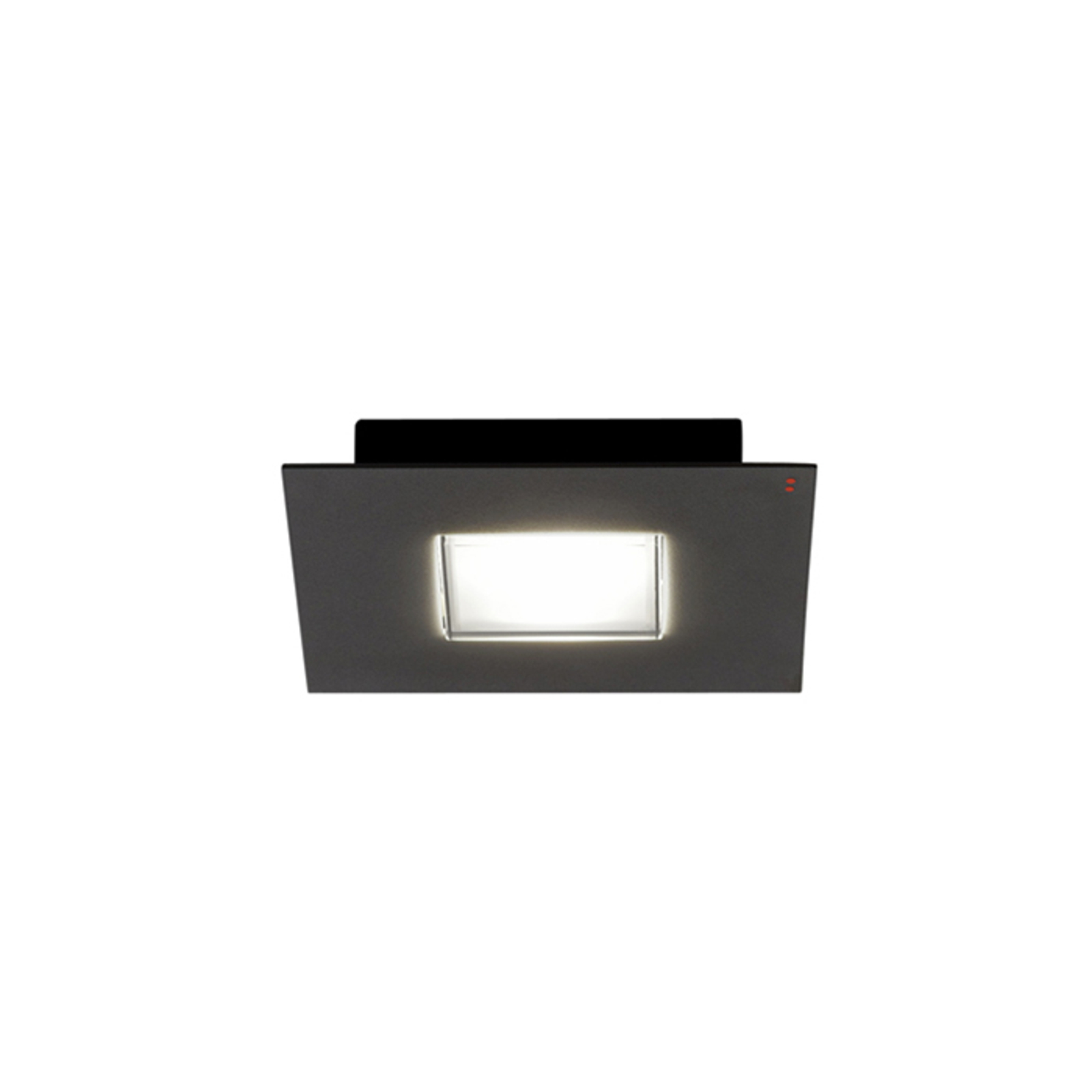 Fabbian Quarter - schwarze LED-Deckenlampe 1flg.