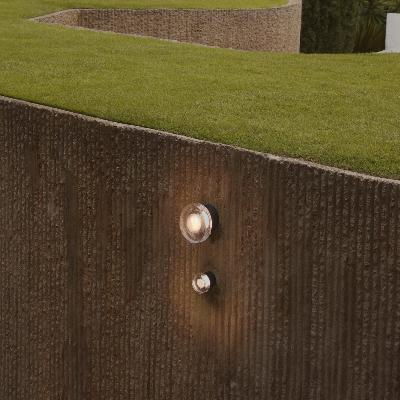 MARSET LED buiten wandlamp ROC MINI, zwart, IP65, TRIAC