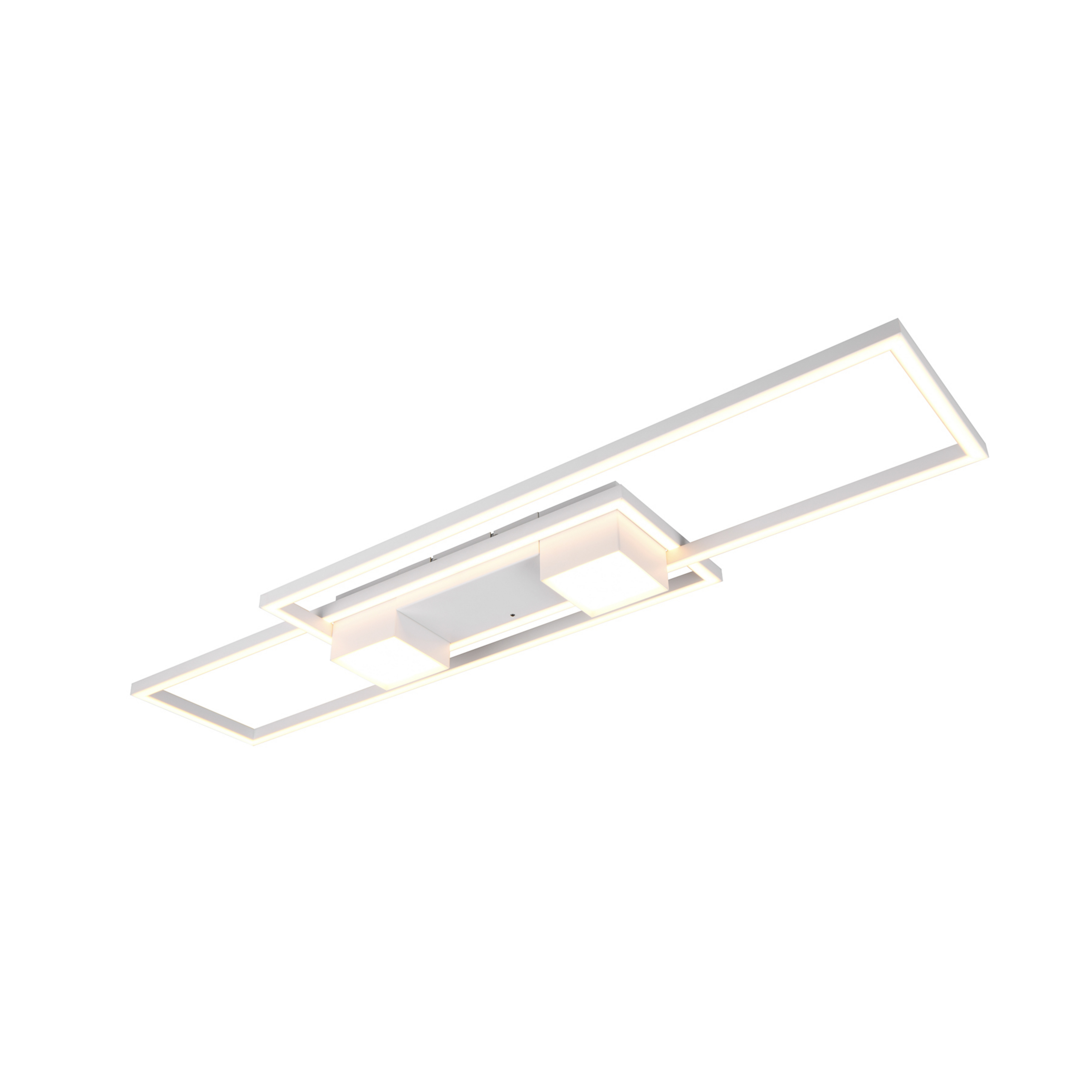 LED ceiling lamp Albany, white, 100 x 28 cm, aluminium, CCT, dimmable