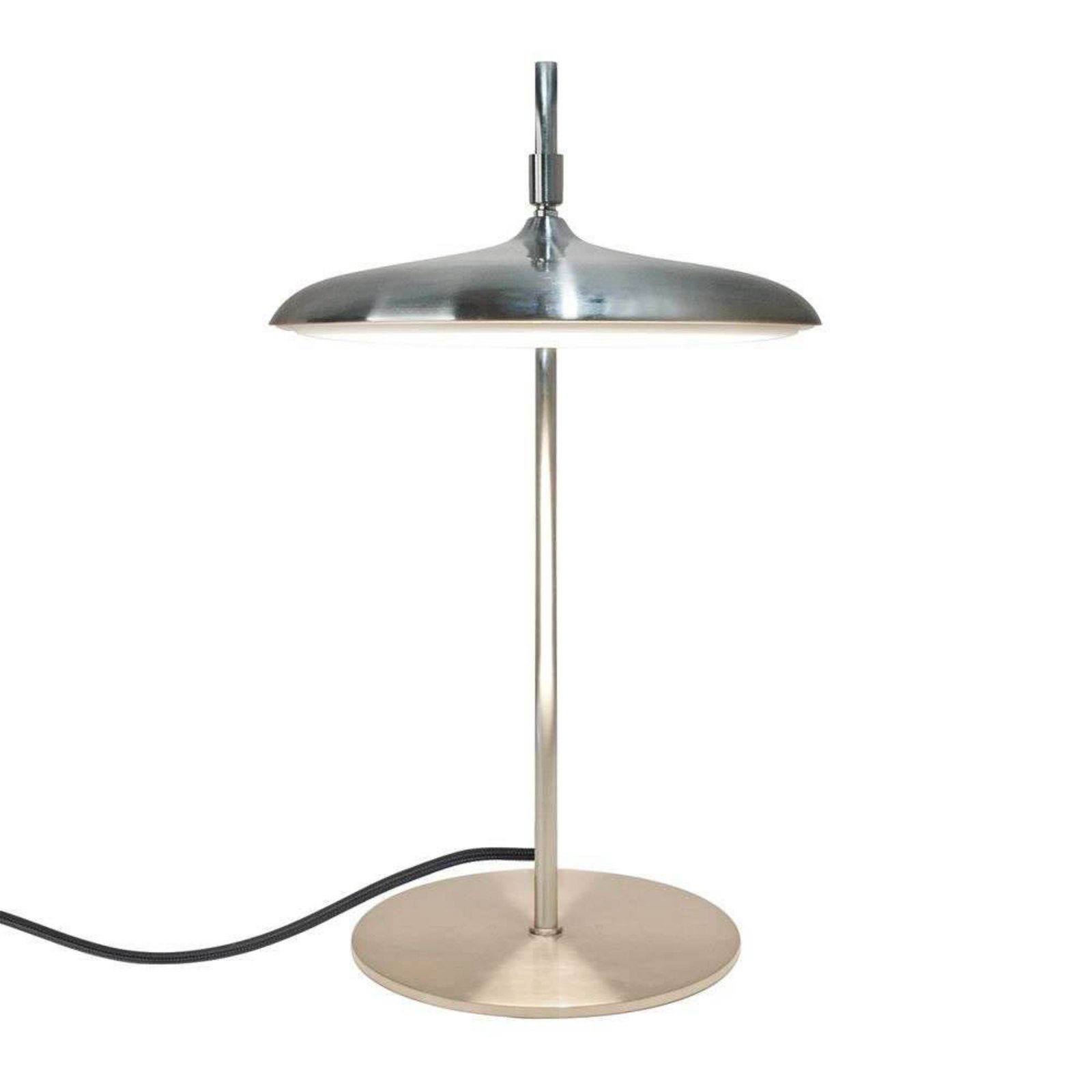 Candeeiro de mesa LED Artist, cor aço, altura 41 cm, aço inoxidável