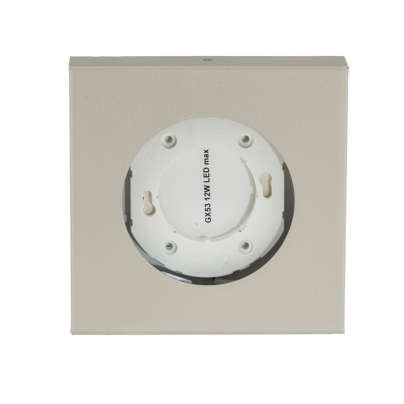 Deckenleuchte Hero, grau-beige, 12 x 12 cm, Metall, GX53