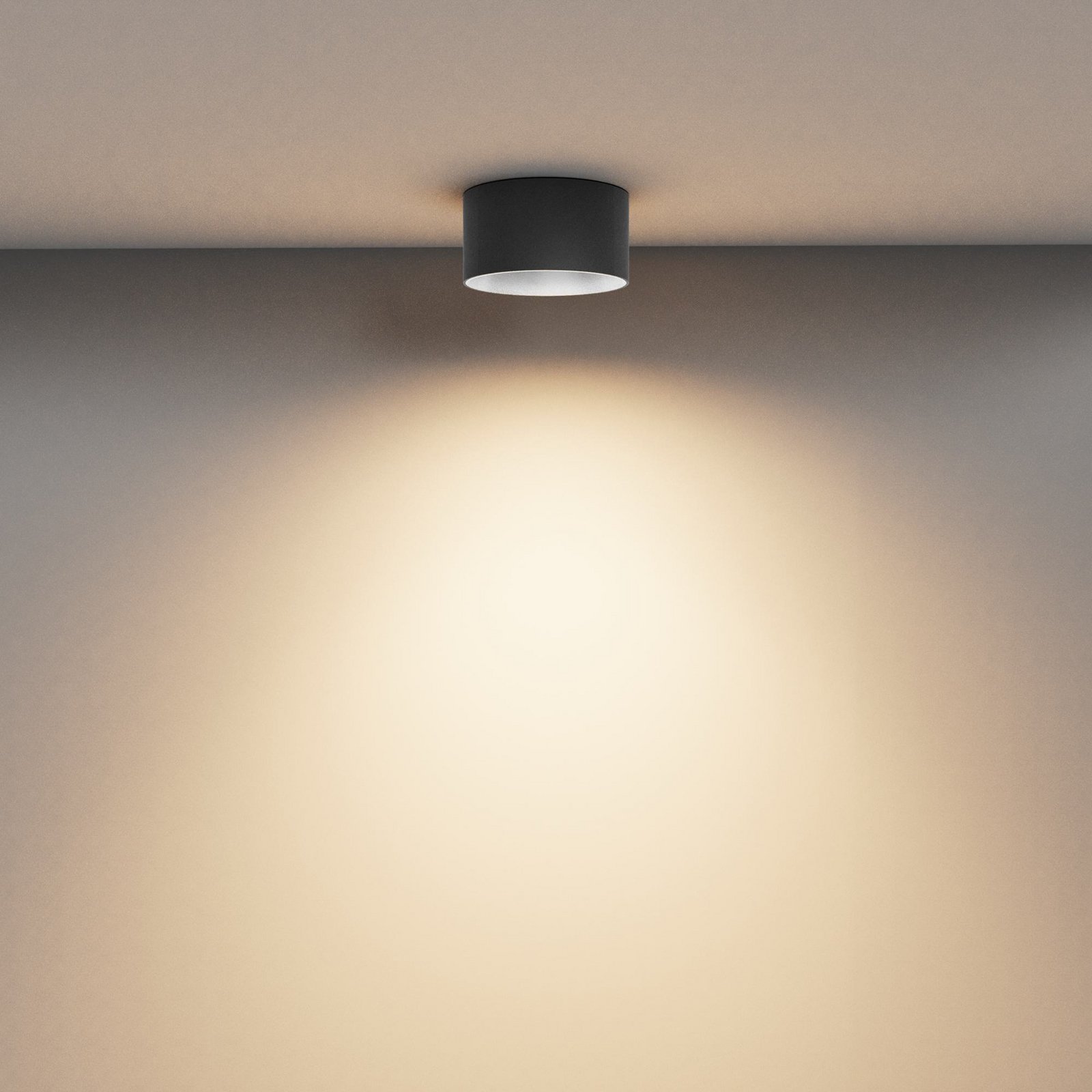 Maytoni LED-downlight Vega, svart, Ø 14 cm, 15W, aluminium