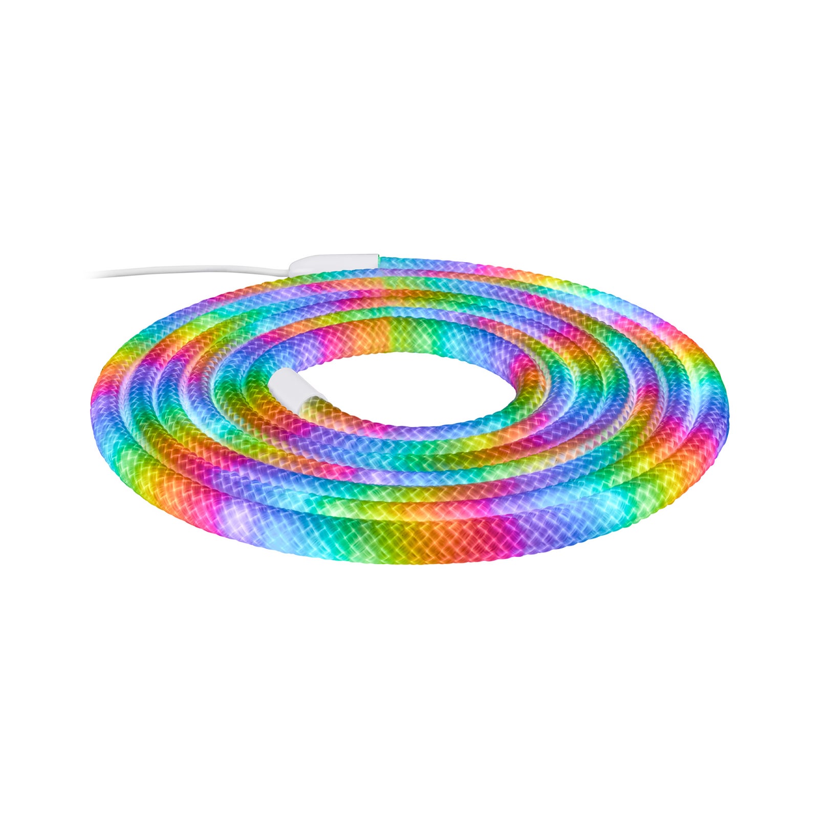 LED lichtslang RGBIC, wit, lengte 5 meter, USB