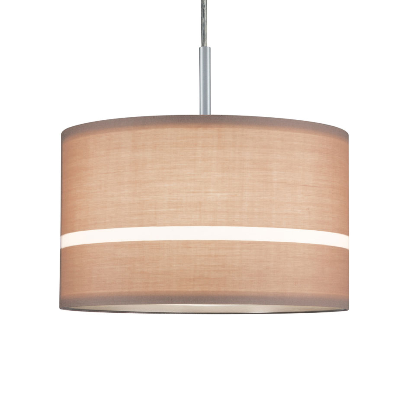 Paulmann Tessa lampshade striped Ø 26 cm caramel, for Living / Dining Room, fabric, H: 15.2 cm