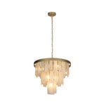 Hängeleuchte Formalux, goldfarben, Glas, 6-flammig, E14