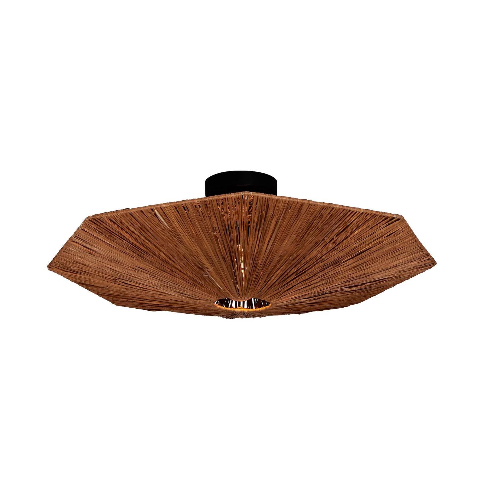 GOOD & MOJO Deckenleuchte Panama braun Ø 65 cm Raffia