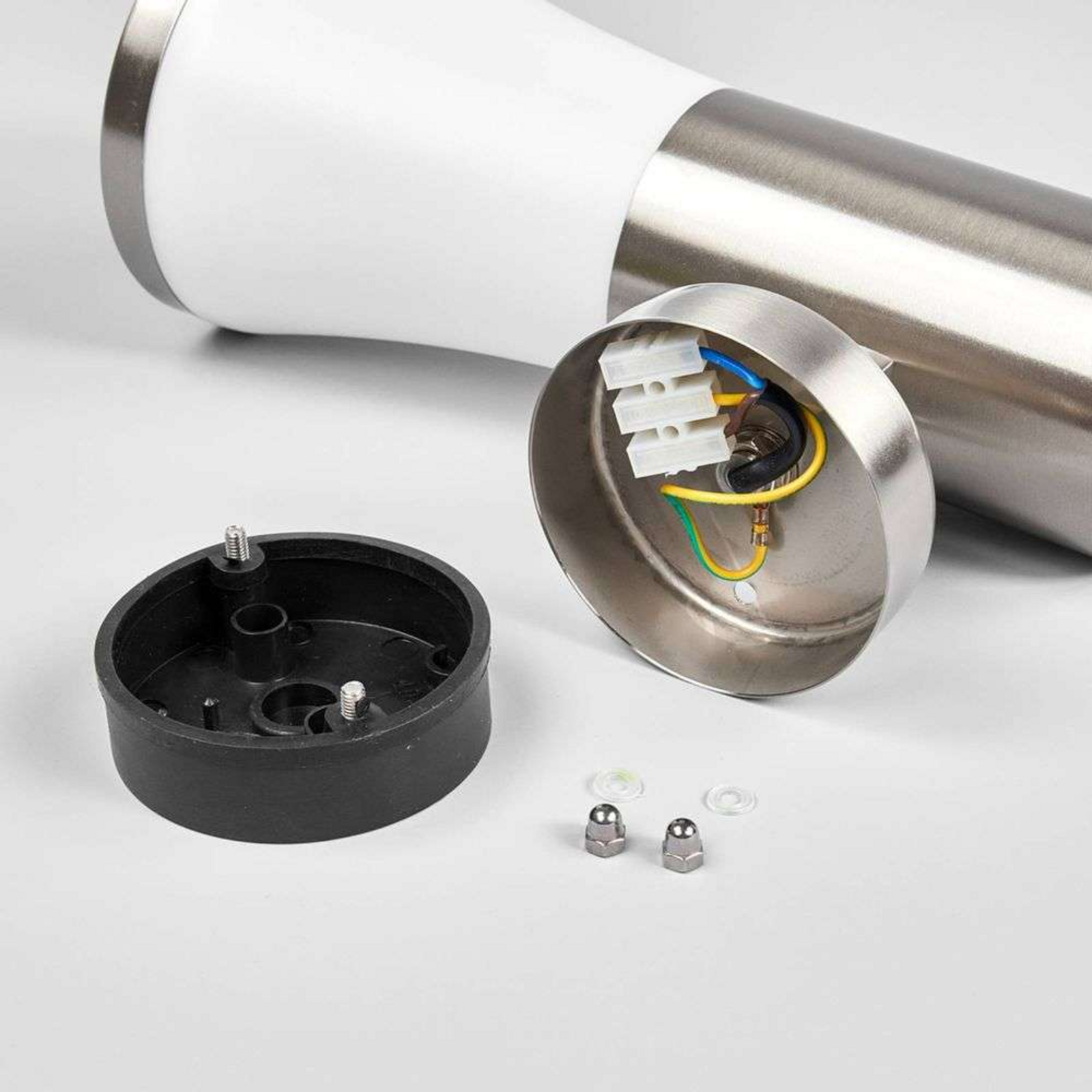 Sumea LED Vonkajšie Nástenné Svietidlo w/Sensor Stainless Steel/White - Lindby