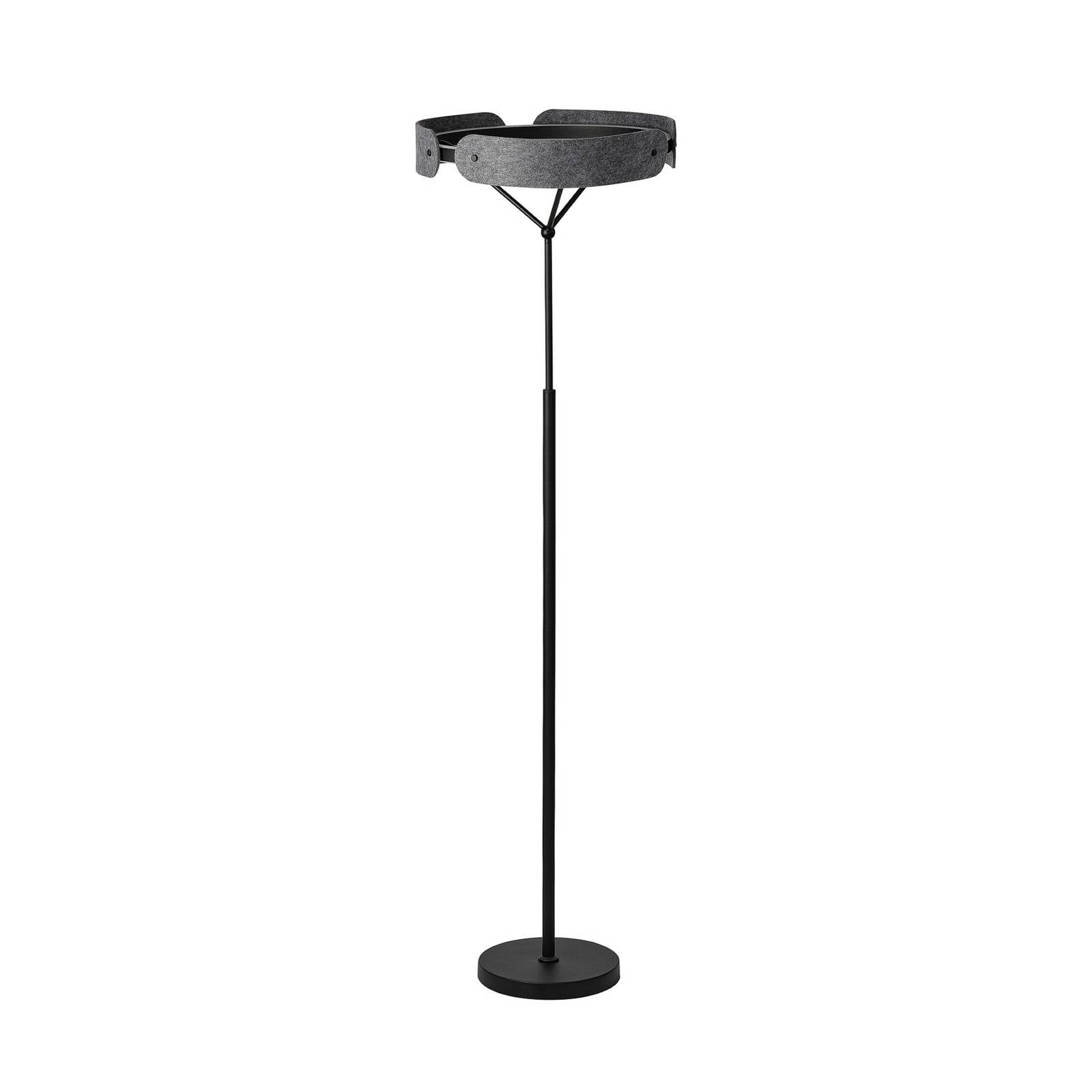 OSRAM LED-Stehleuchte Decor Curve Felt, grau, Filz, 3.000 K