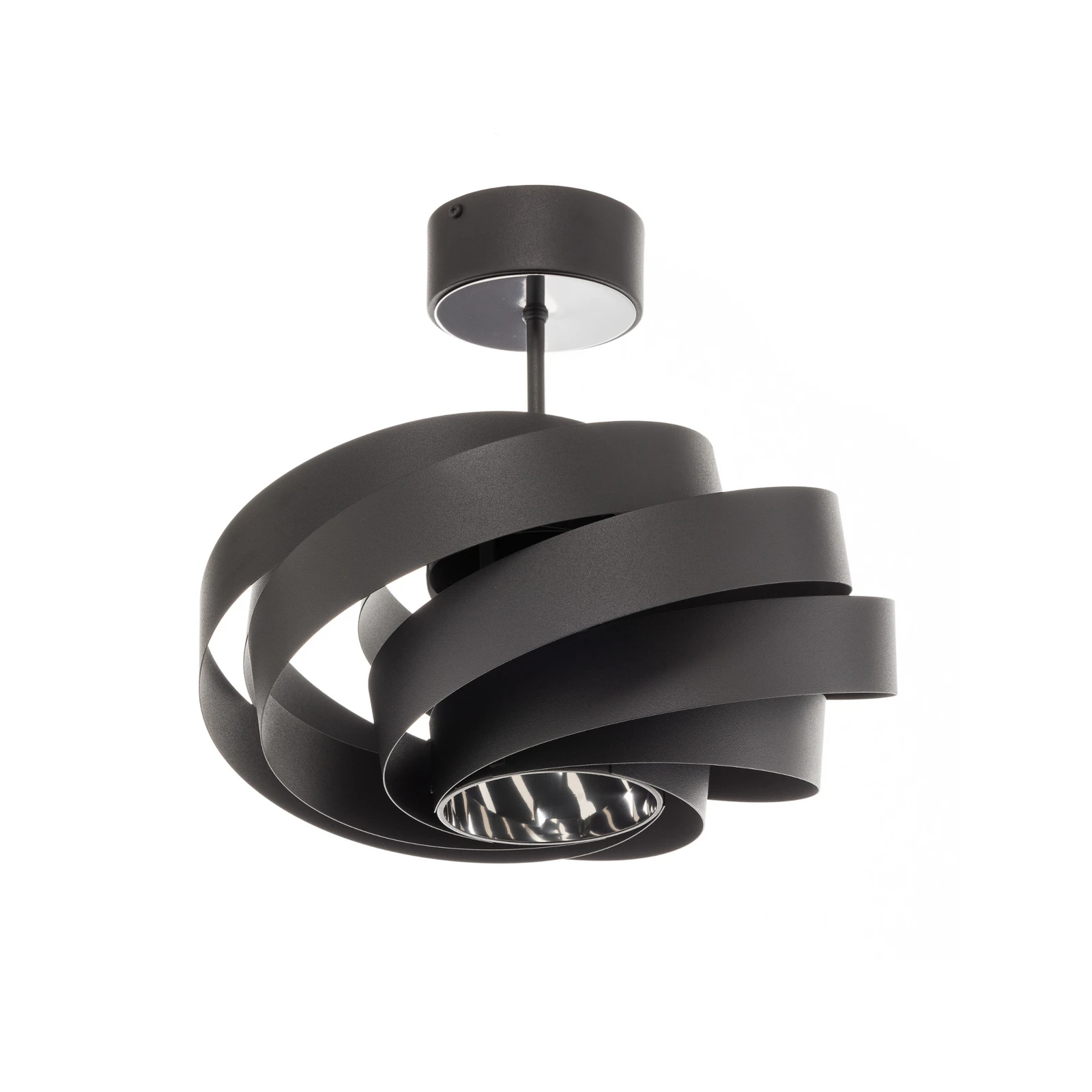 Plafonnier Vento, noir, Ø 40 cm, métal, E27