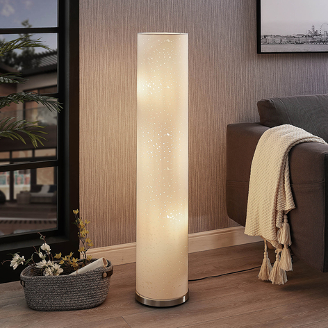 Stehlampe Umma mit kleinen Auslassungen, weiß