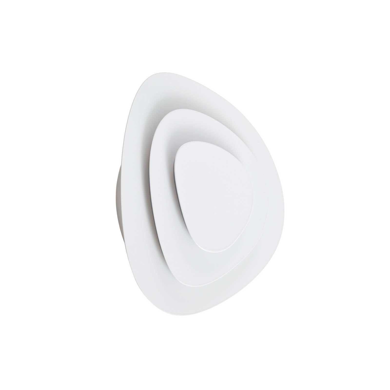 Lindby LED-Wandleuchte Delar, weiß, 25 x 25 cm, dimmbar