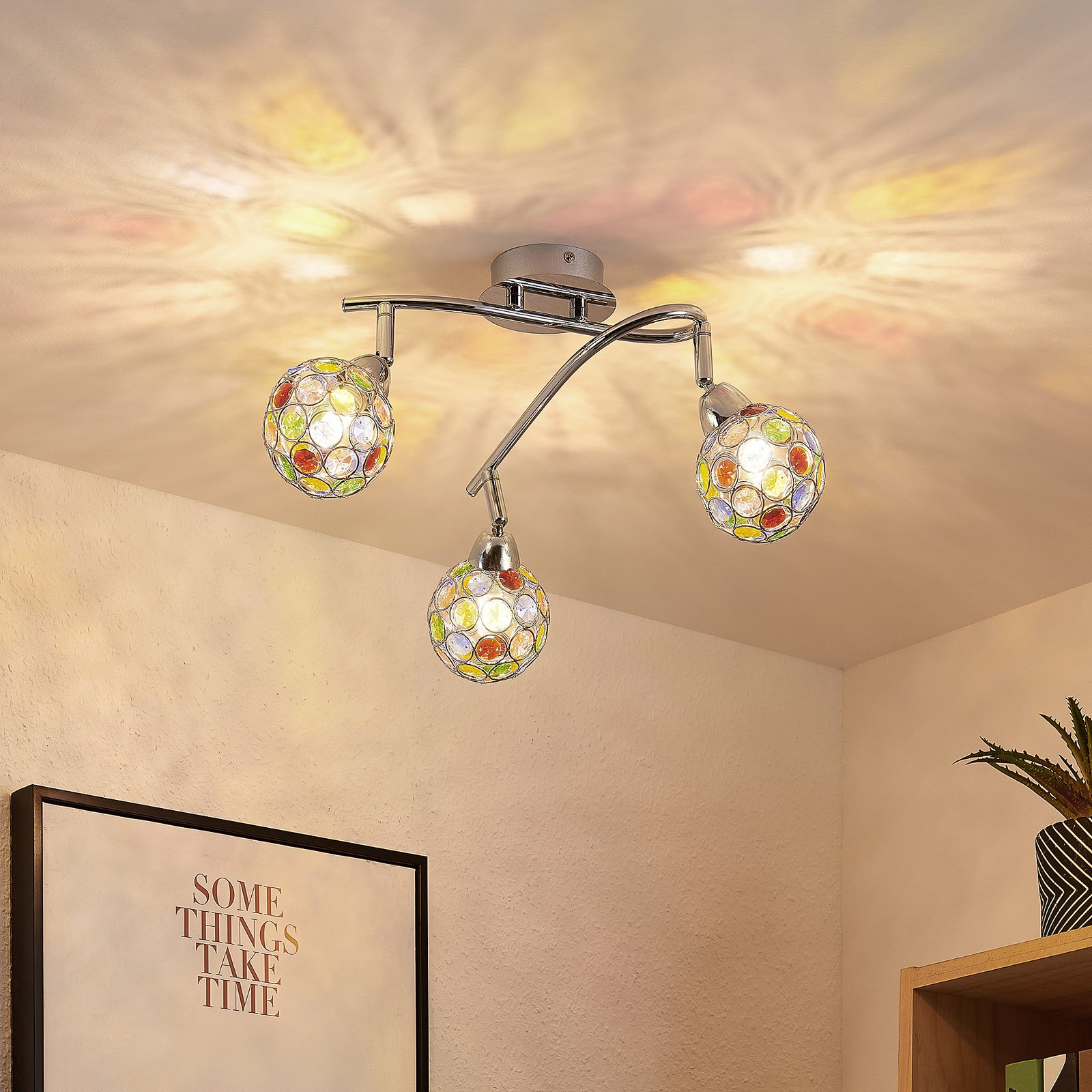 Lindby Dottys ceiling light, three-bulb