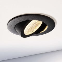 Stropné svietidlo LED Dione, IP44, 3 000 K, čierne, tlmené