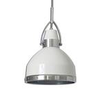 Бяла висяща лампа Britta в индустриален дизайн