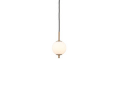 Audrey 1 Suspension Plated Brass/White Opal - UMAGE