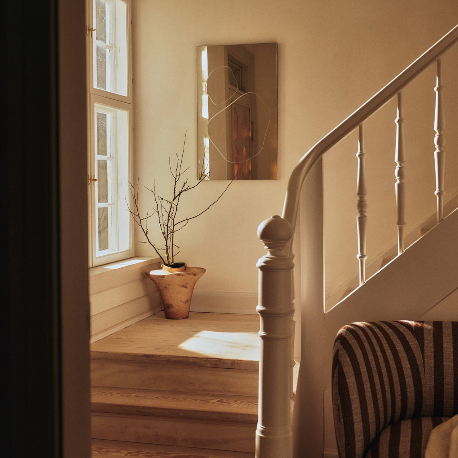 FOLIA wall mirror, height 82 cm, glass - ferm LIVING