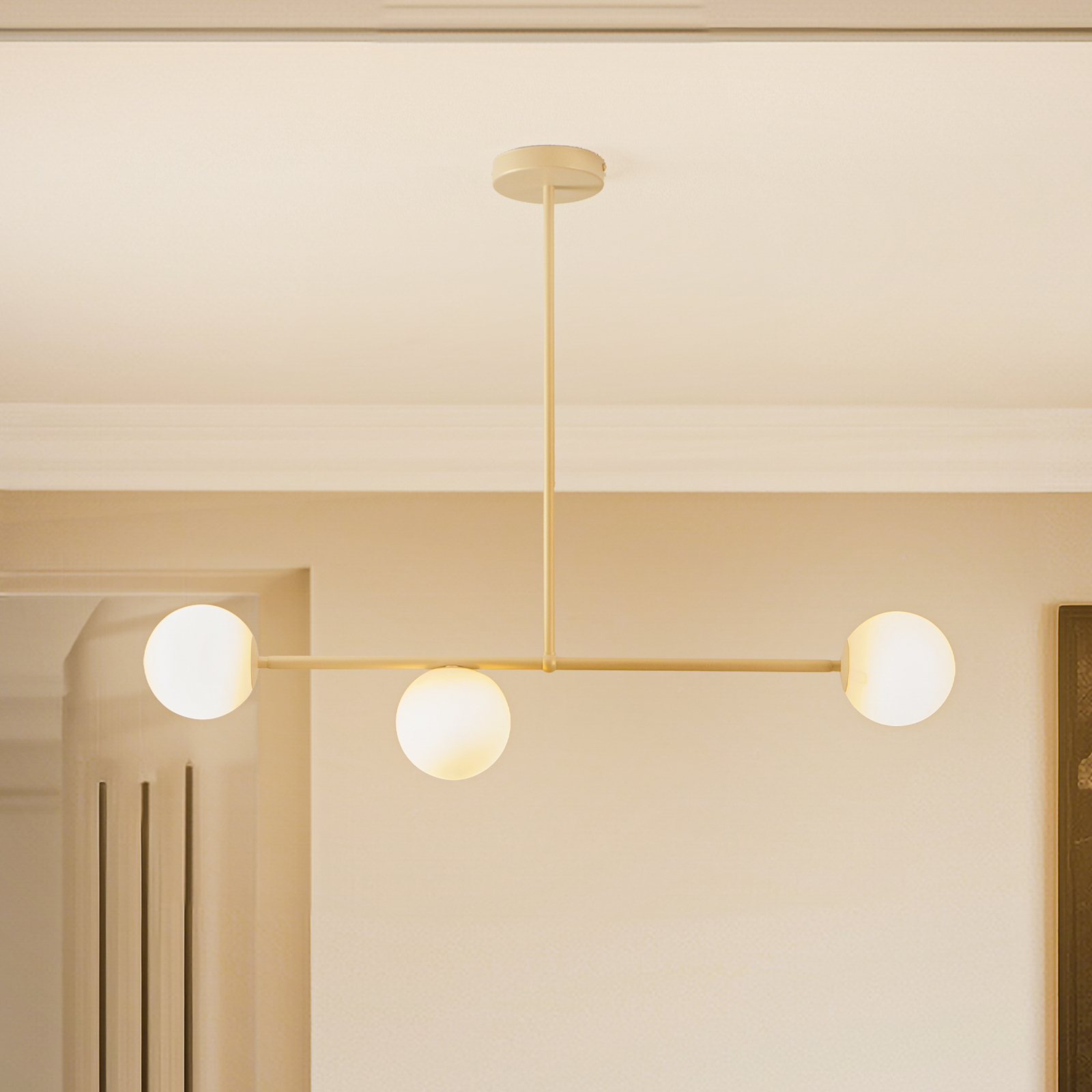 Gama ceiling light, 3-bulb, gold