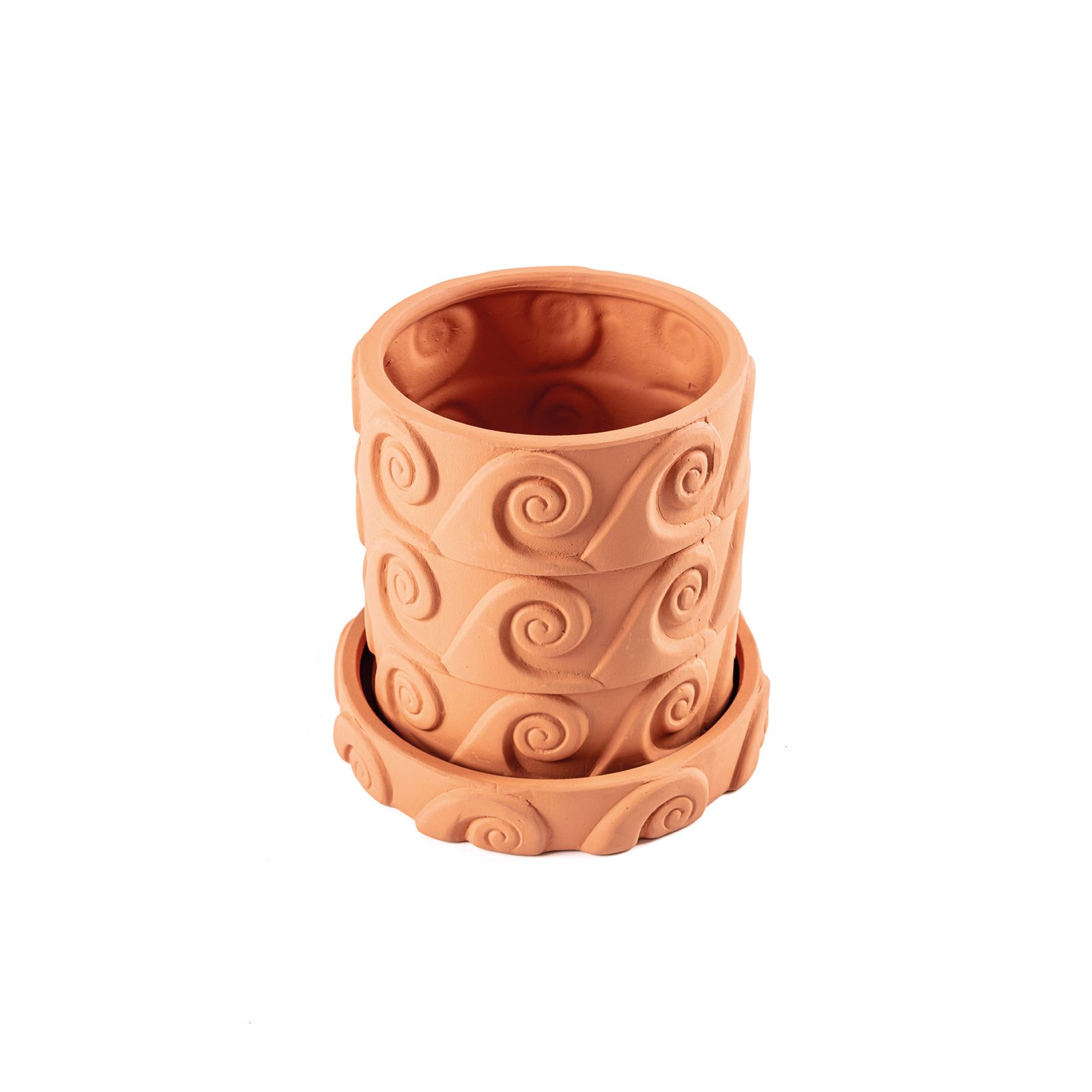 SELETTI Vaso Magna Grecia Onda, sottobicchiere, terracotta