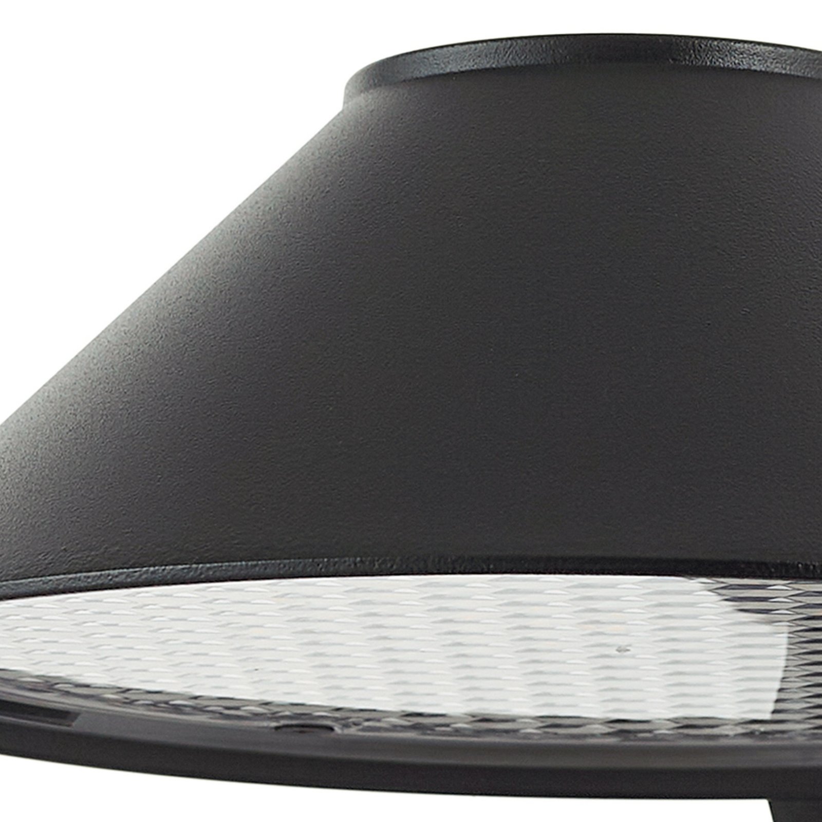 Capelo LED vonkajšie nástenné svietidlo Ø 20 cm čierne kovové - Lindby