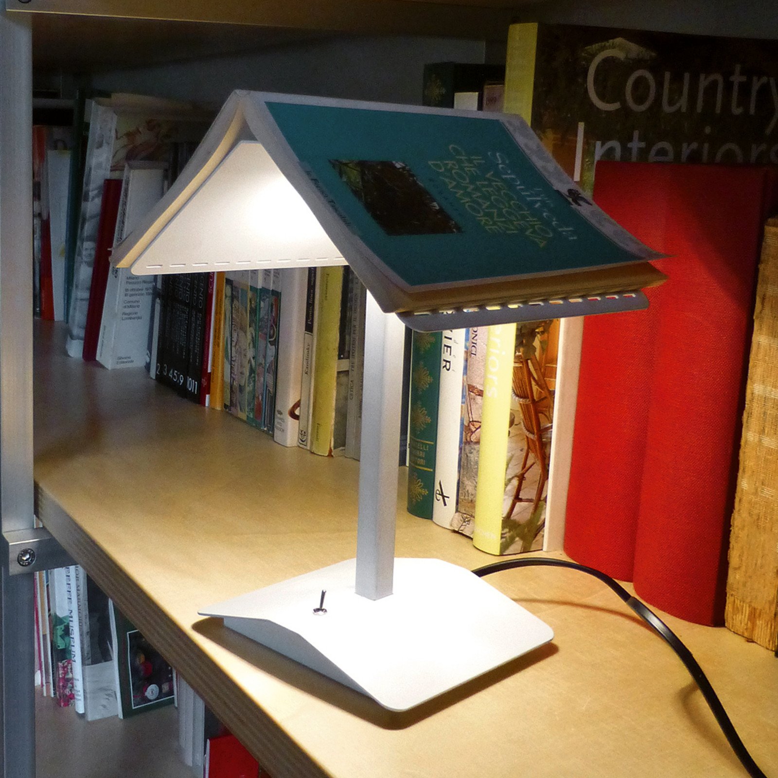 Martinelli Luce Segnalibro - lampă de masă LED - Studiu / Birou - design - alb - Metal
