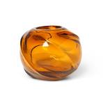 ferm LIVING Vase Water Swirl Round, orange, Ø 21 cm, verre