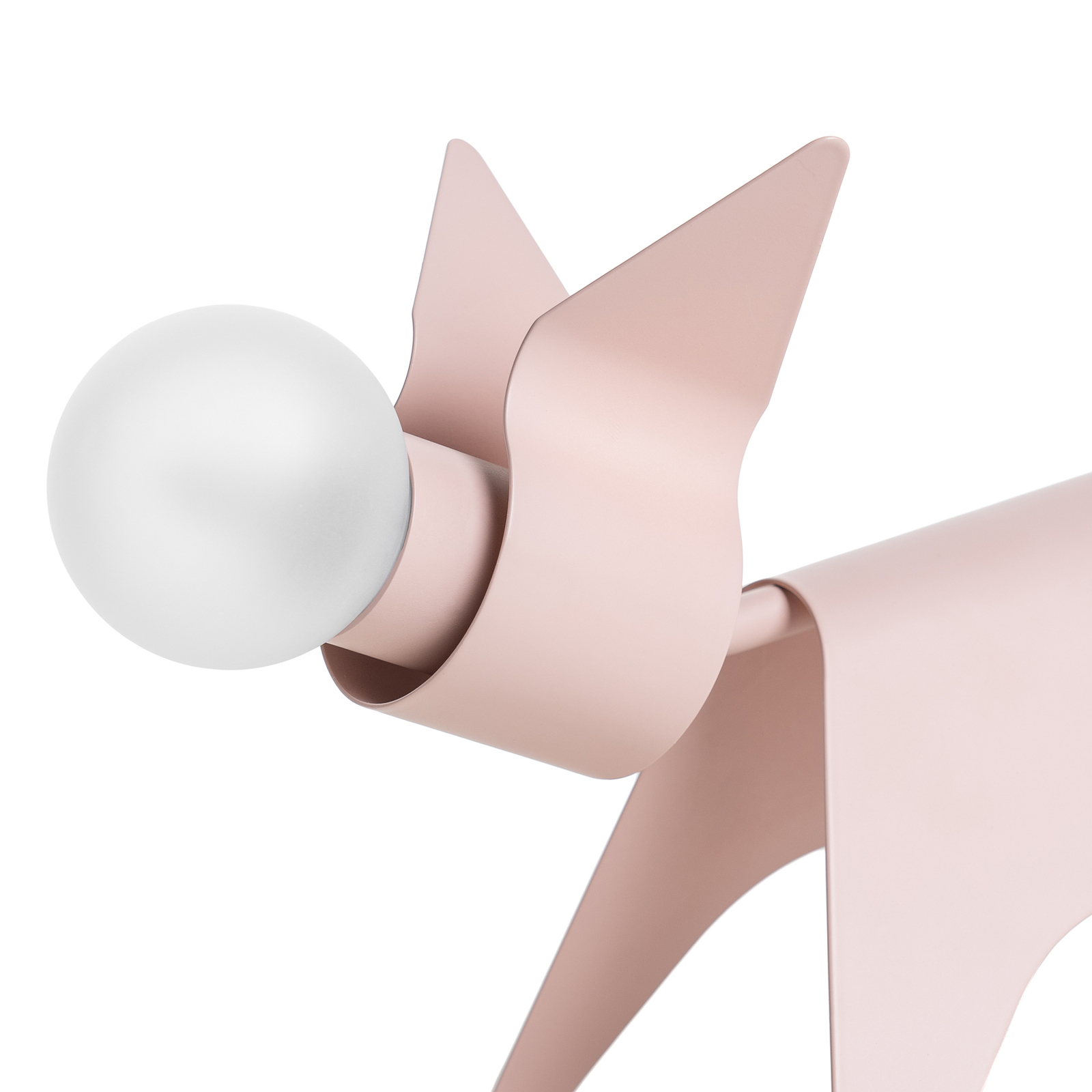 Lucande Idalina lámpara de mesa LED, gato, rosa