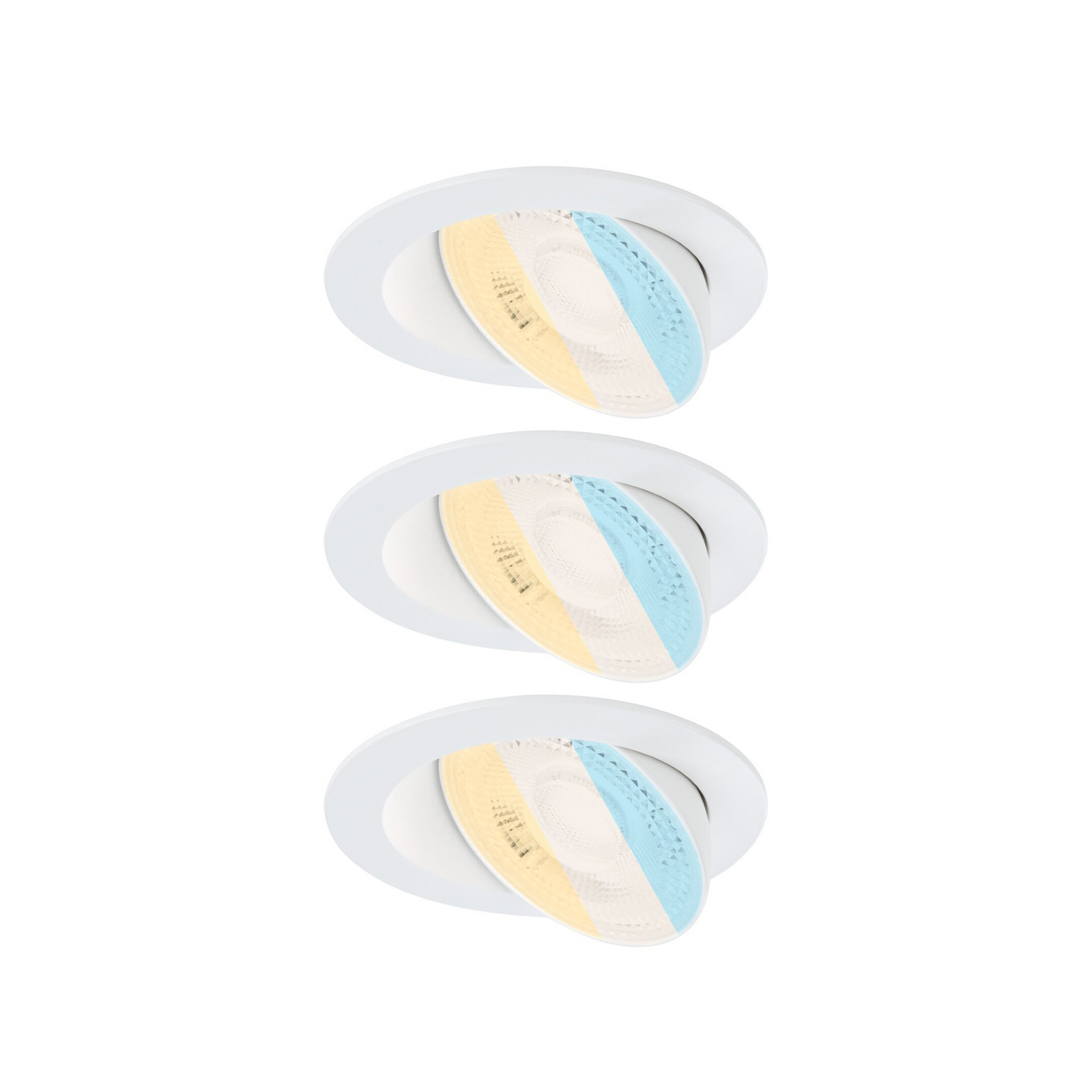 Paulmann Aumus White Select CCT LED ugradbena svjetiljka, bijela, set od 3 Paulmann Aumus White Select CCT LED ugradbena svjetiljka, bijela, set od 3