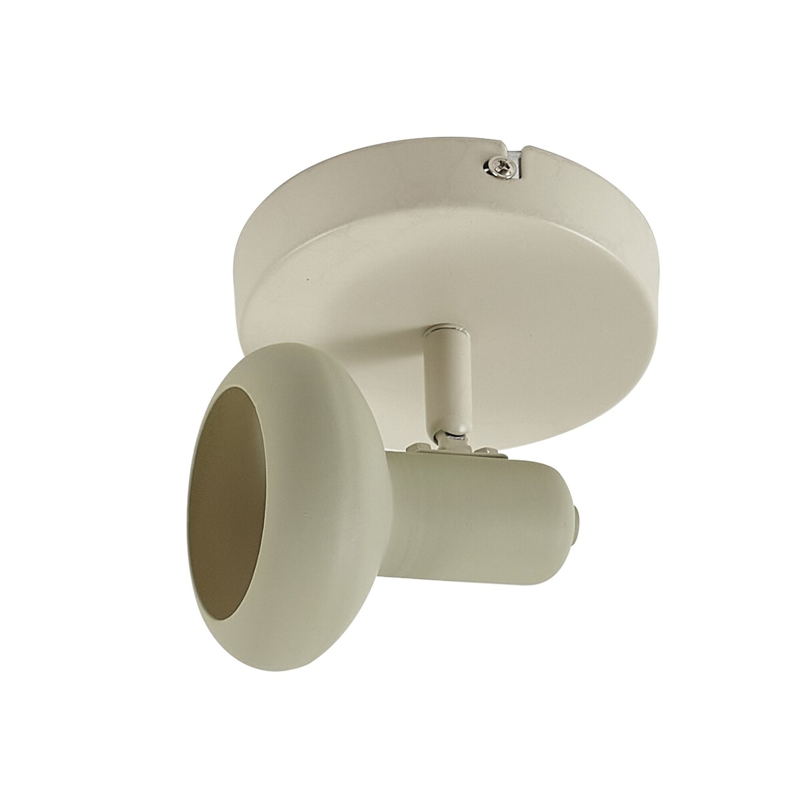 Lindby spot pour plafond Huby, à 1 lampe, crème/vert clair, fer