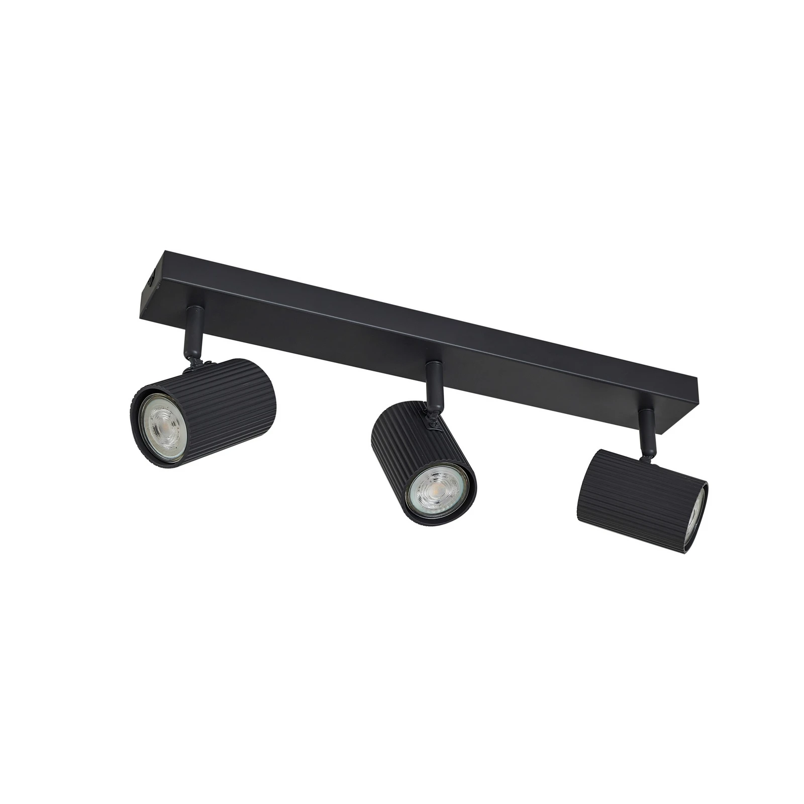 Spot pour plafond Lindby Kardis, gris foncé, à 3 lampes, métal, GU10