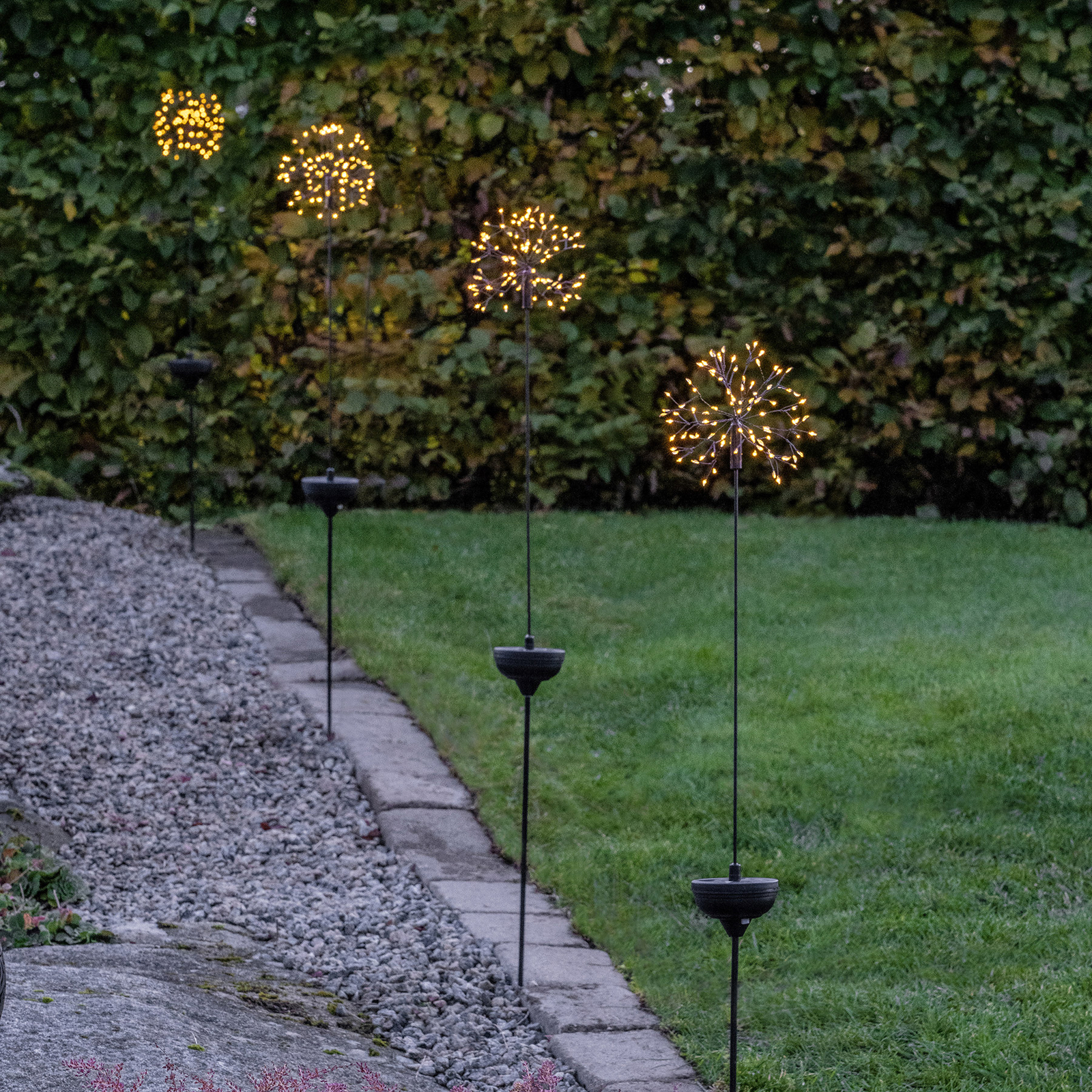Lampe solaire LED Firework avec piquet, 85 cm