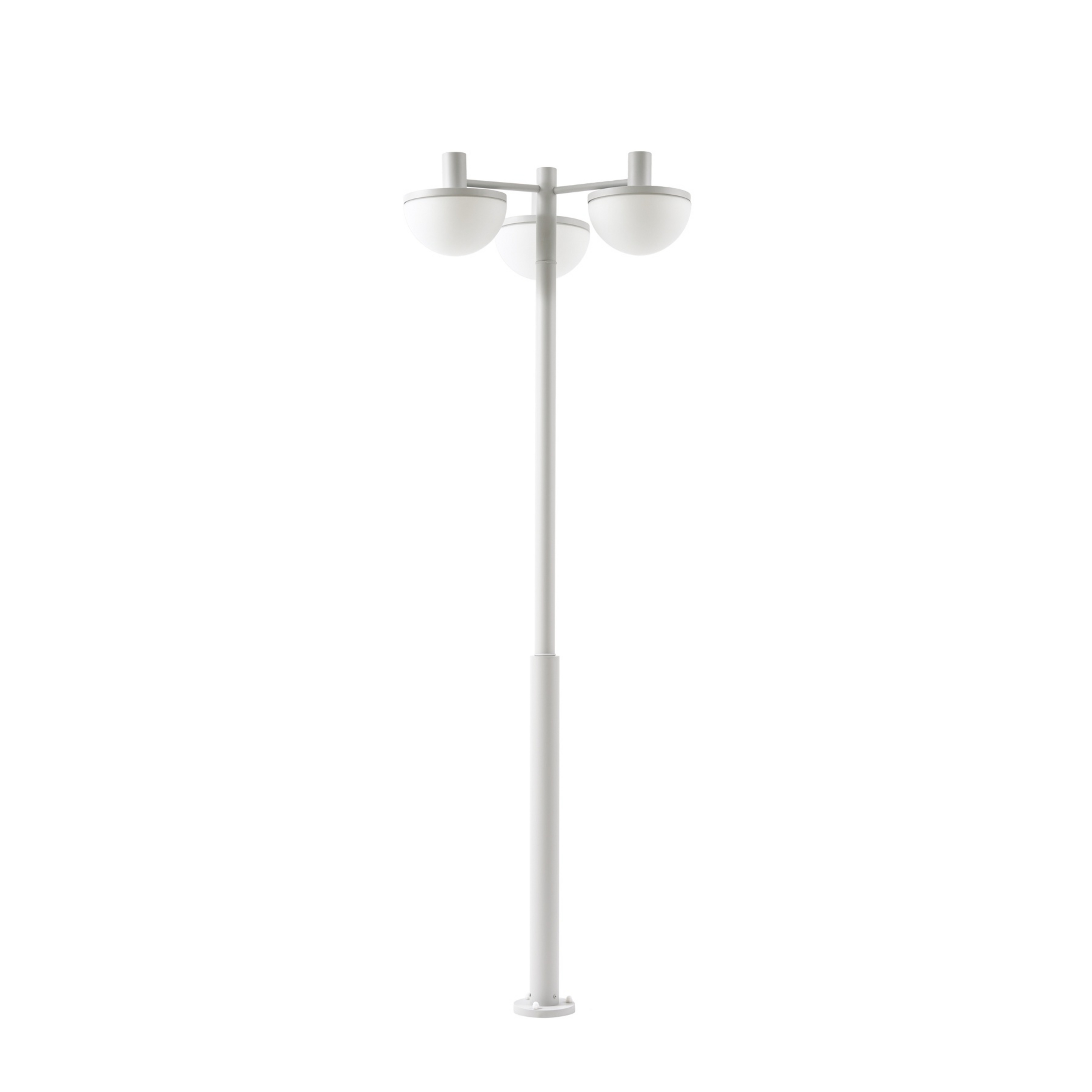 Tora LED outdoor light, CCT, dimmable, light grey, 3-bulb - Lucande