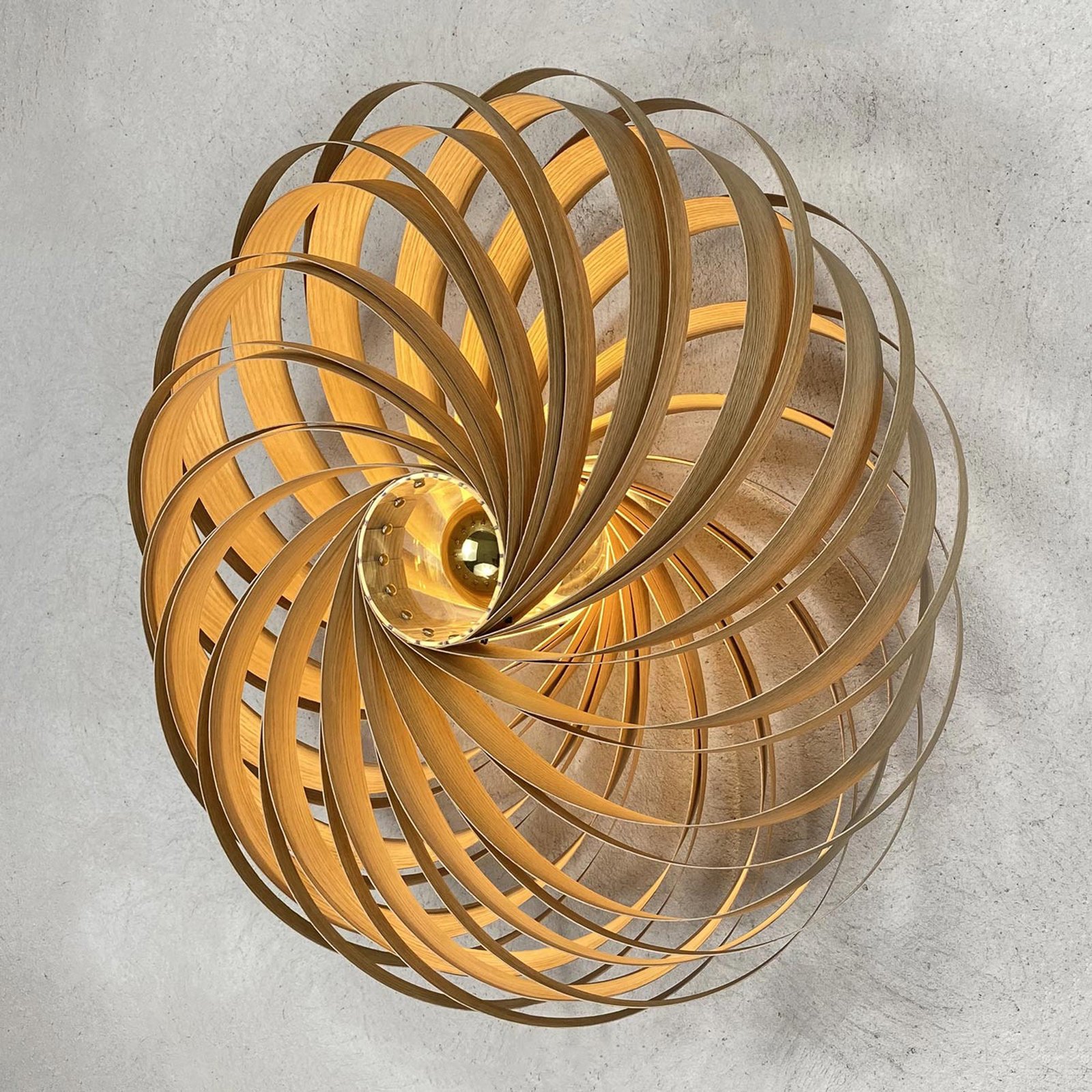 Gofurnit Veneria wandlamp, eiken, Ø 70 cm