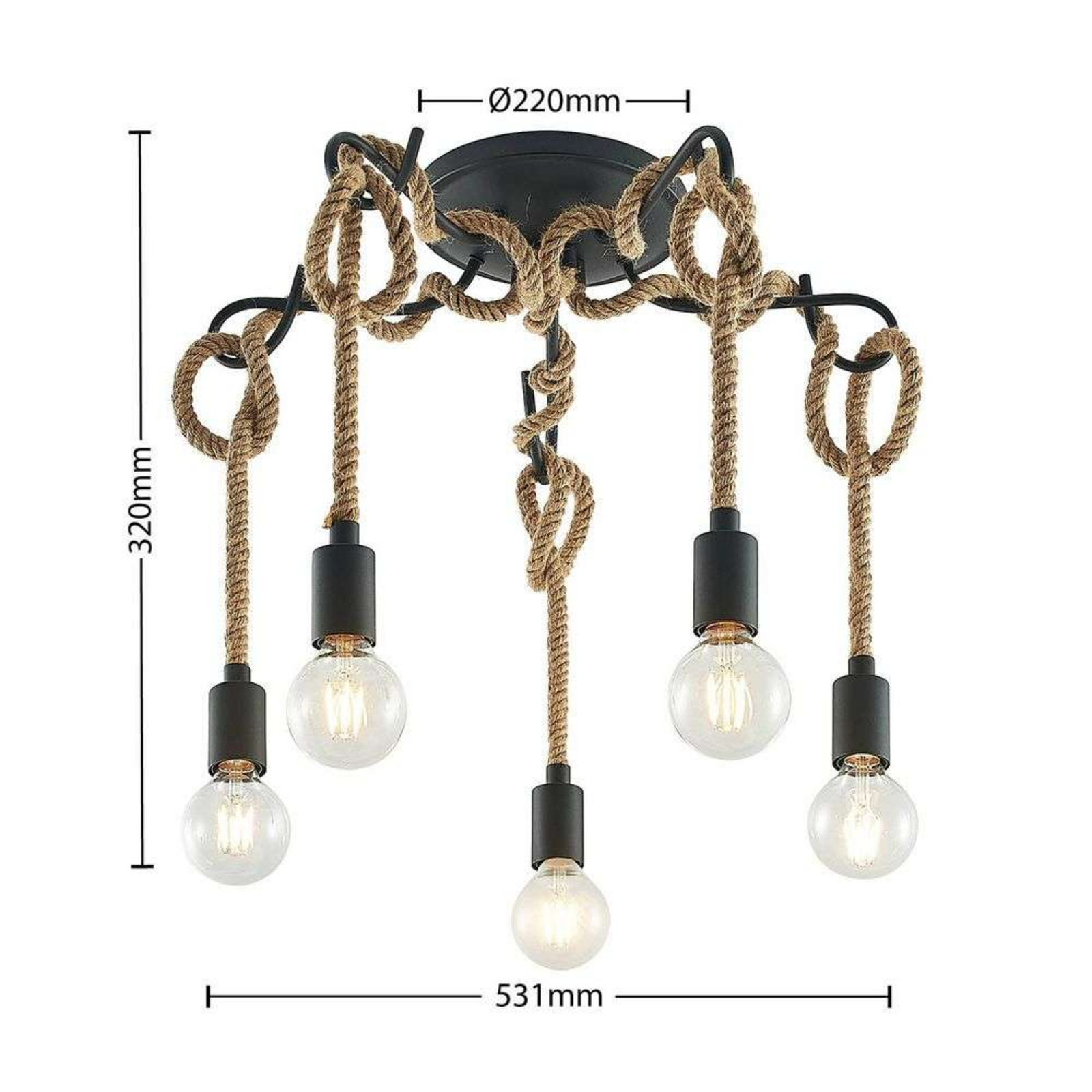 Ropina 5 Loftlampe - Lucande