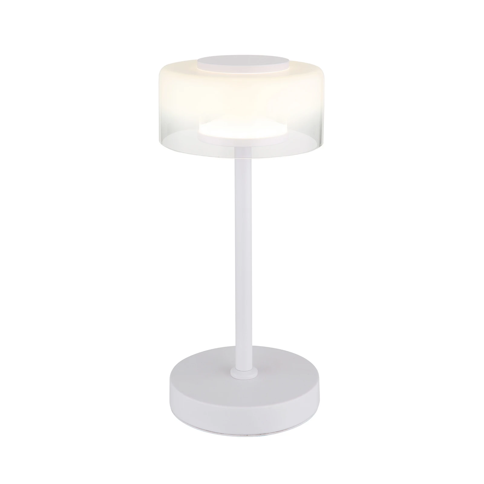 Belinda LED настолна лампа, бяла, височина 33 cm, метал